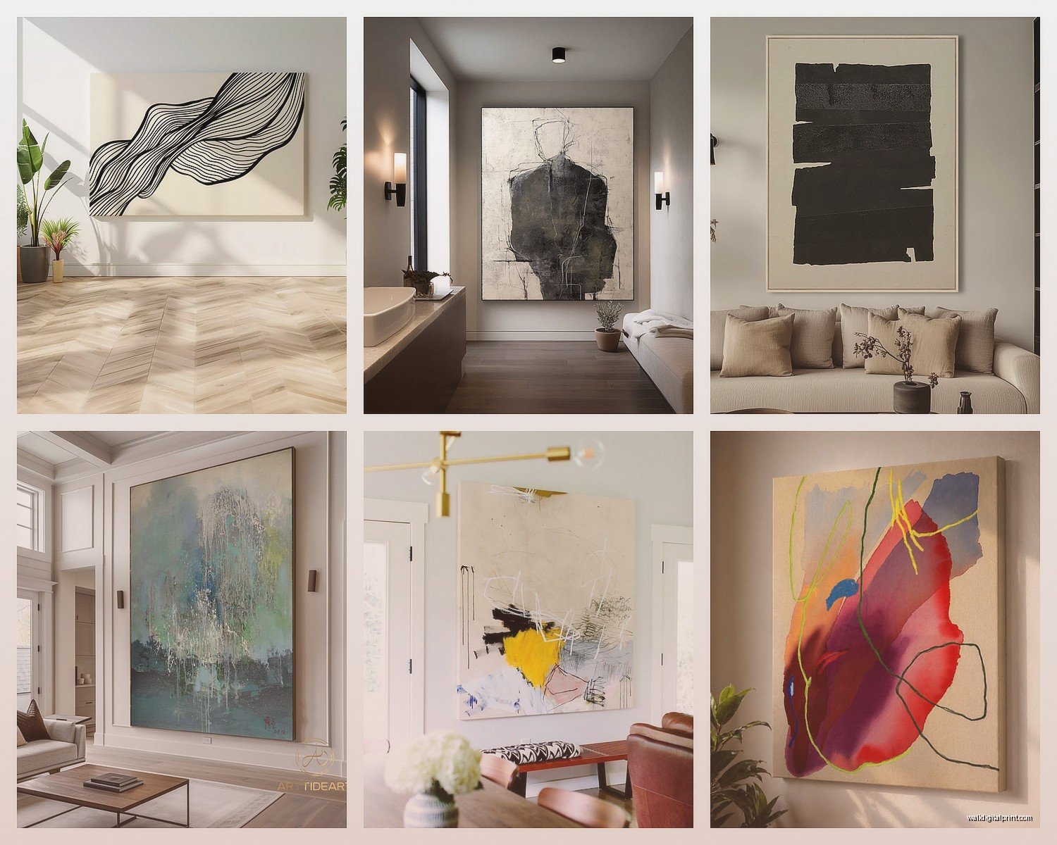Oversized Abstract Wall Art: Extra Large Modern Paintings