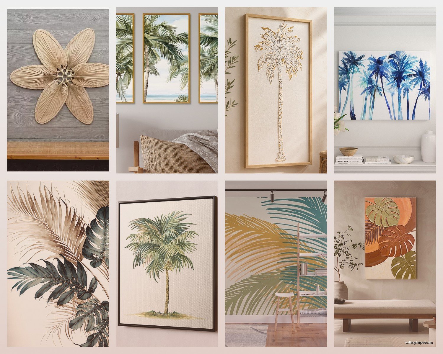 Palm Wall Art: Tropical Leaf & Tree Botanical Prints