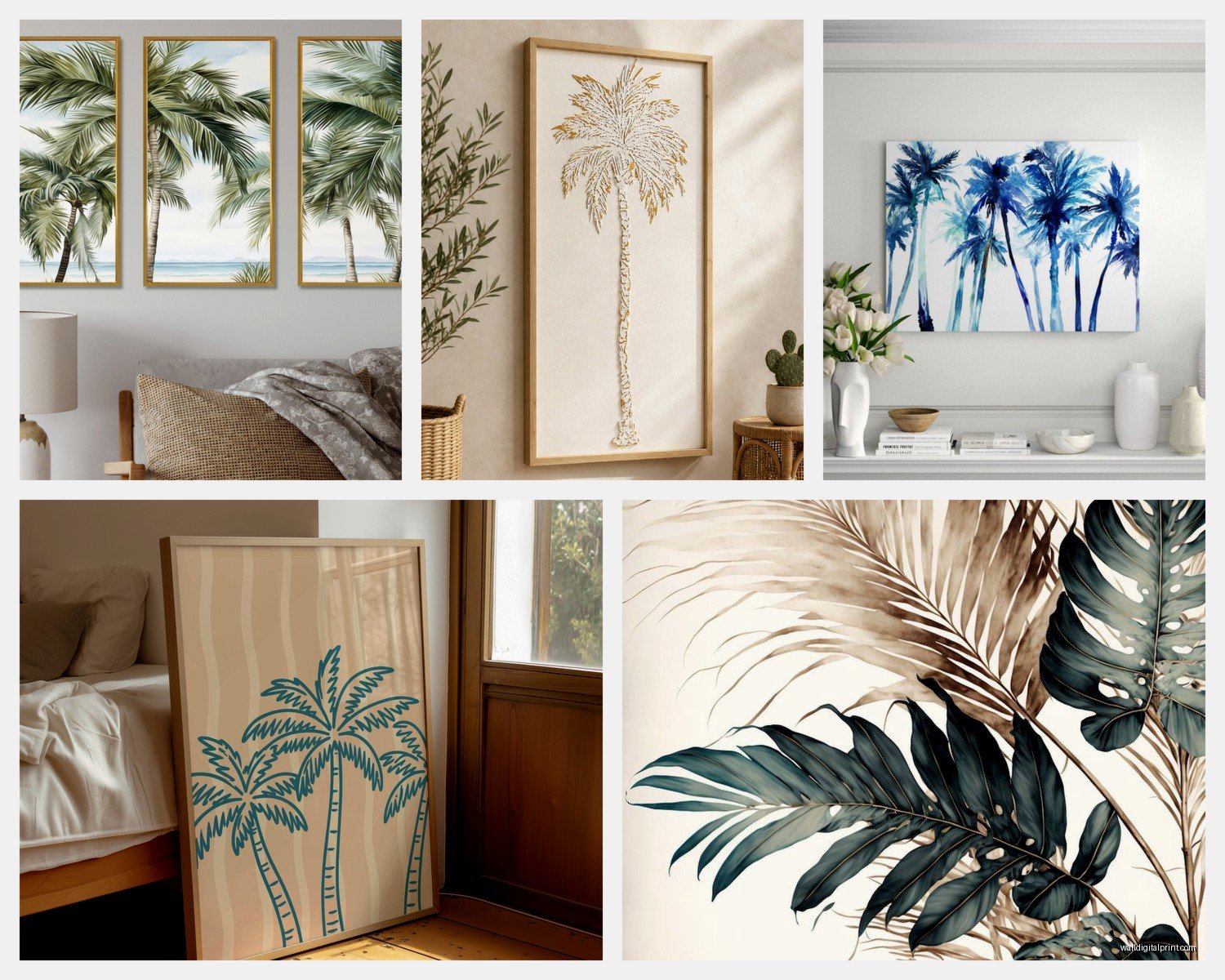 Palm Wall Art: Tropical Leaf & Tree Botanical Prints