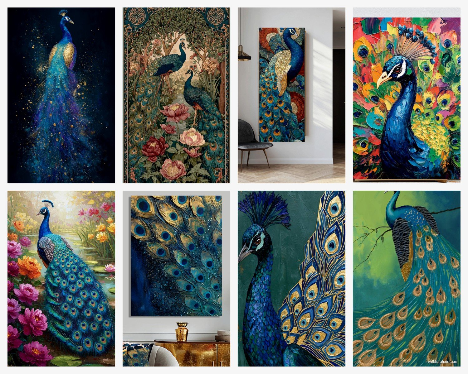 Peacock Wall Art: Elegant Bird Decor & Feather Designs