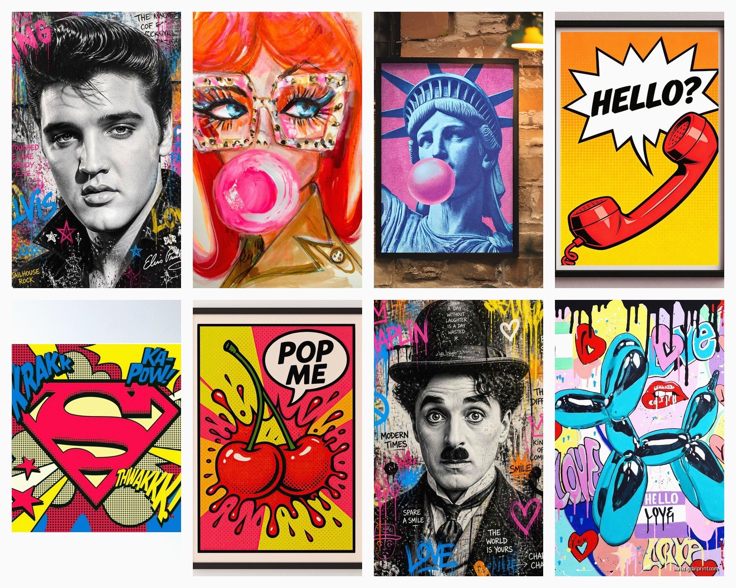Pop Art Wall Art: Warhol Lichtenstein Bold Graphic