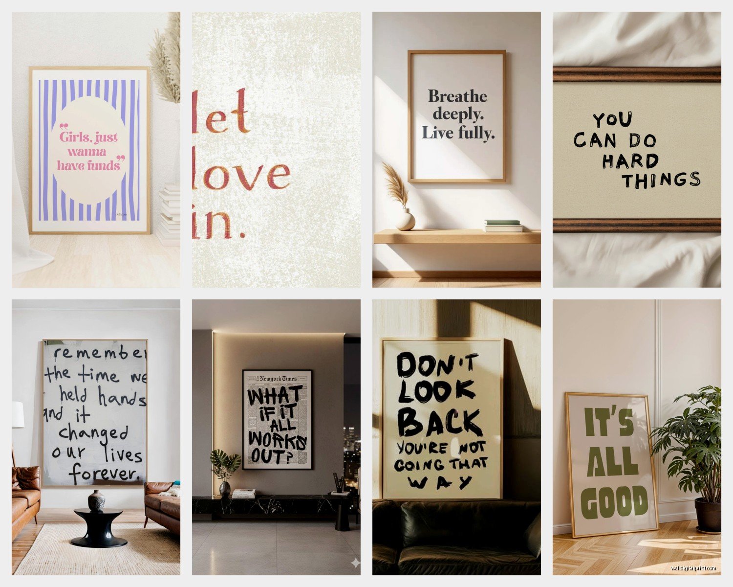 Quote Wall Art: Inspirational Typography & Sayings