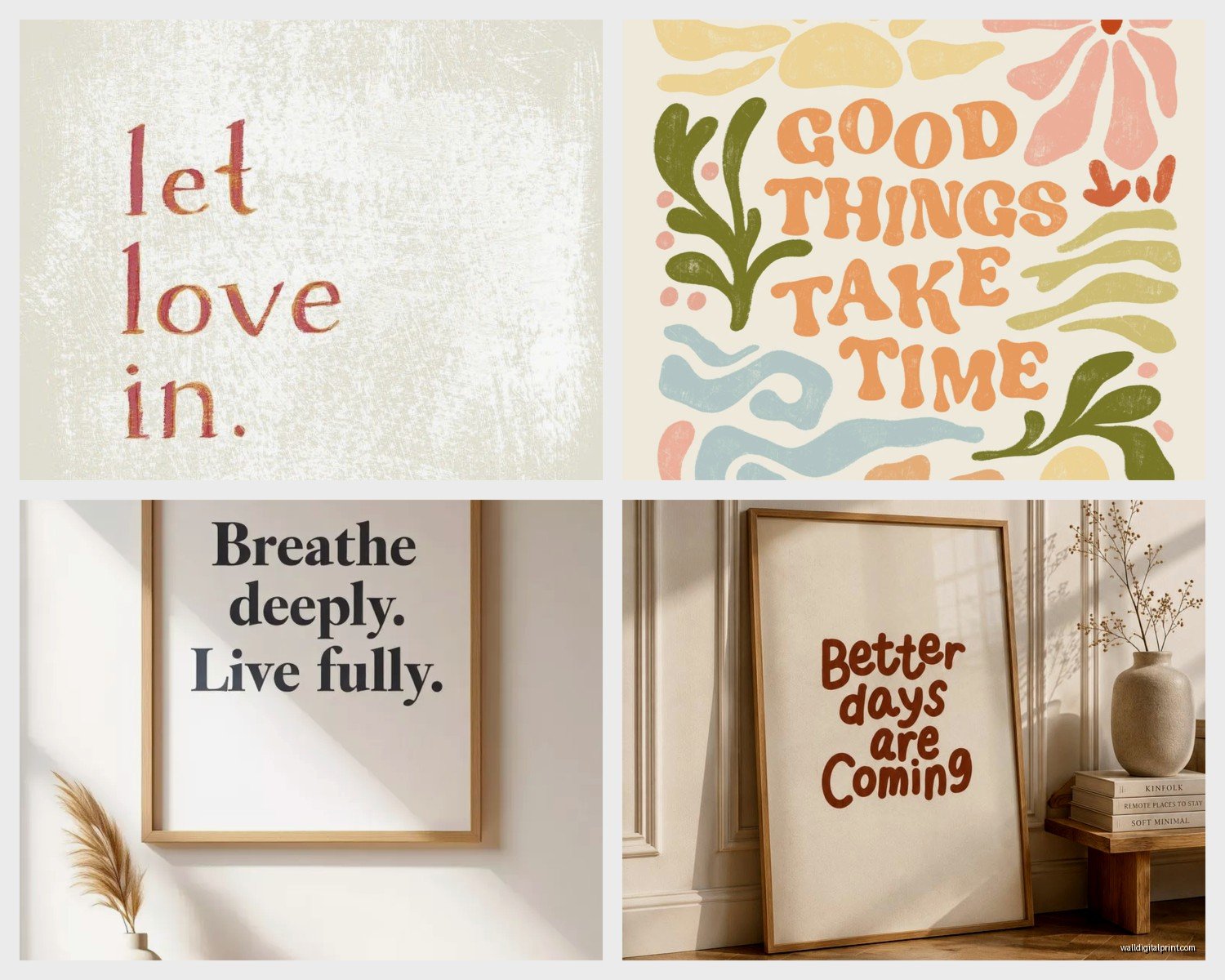 Quote Wall Art: Inspirational Typography & Sayings