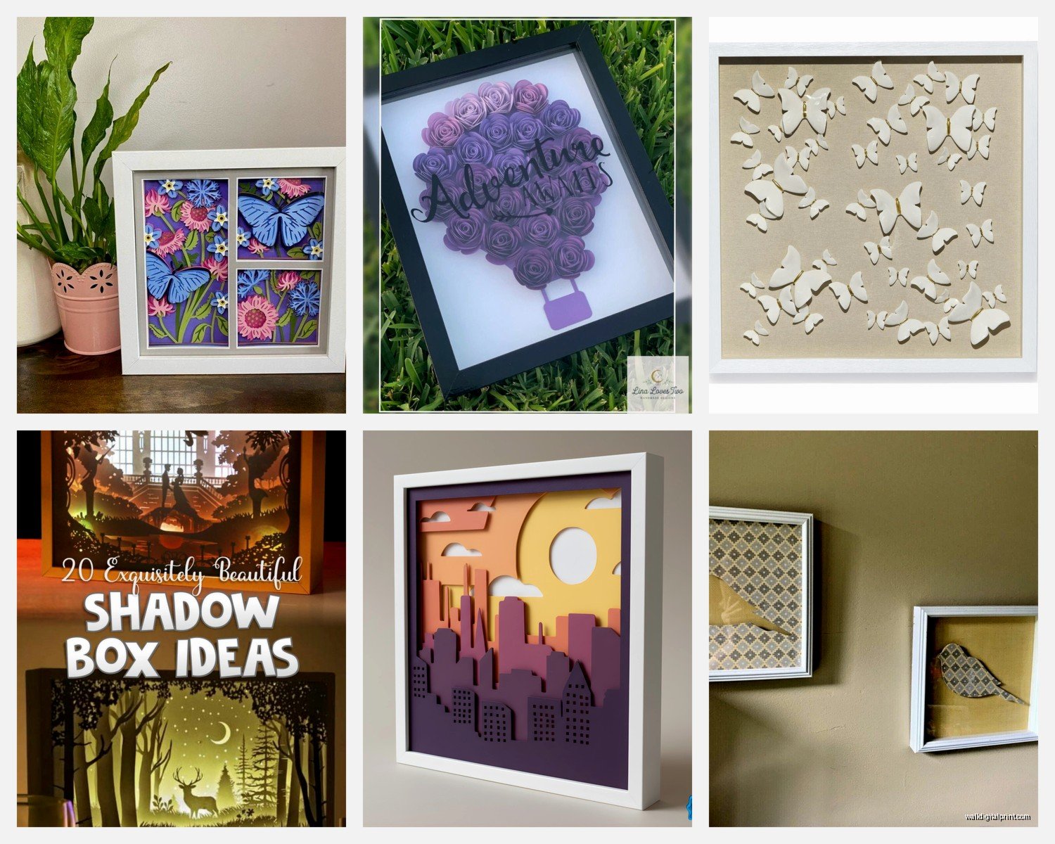 Shadow Box Paper Wall Art: 3D Layered Frame Designs