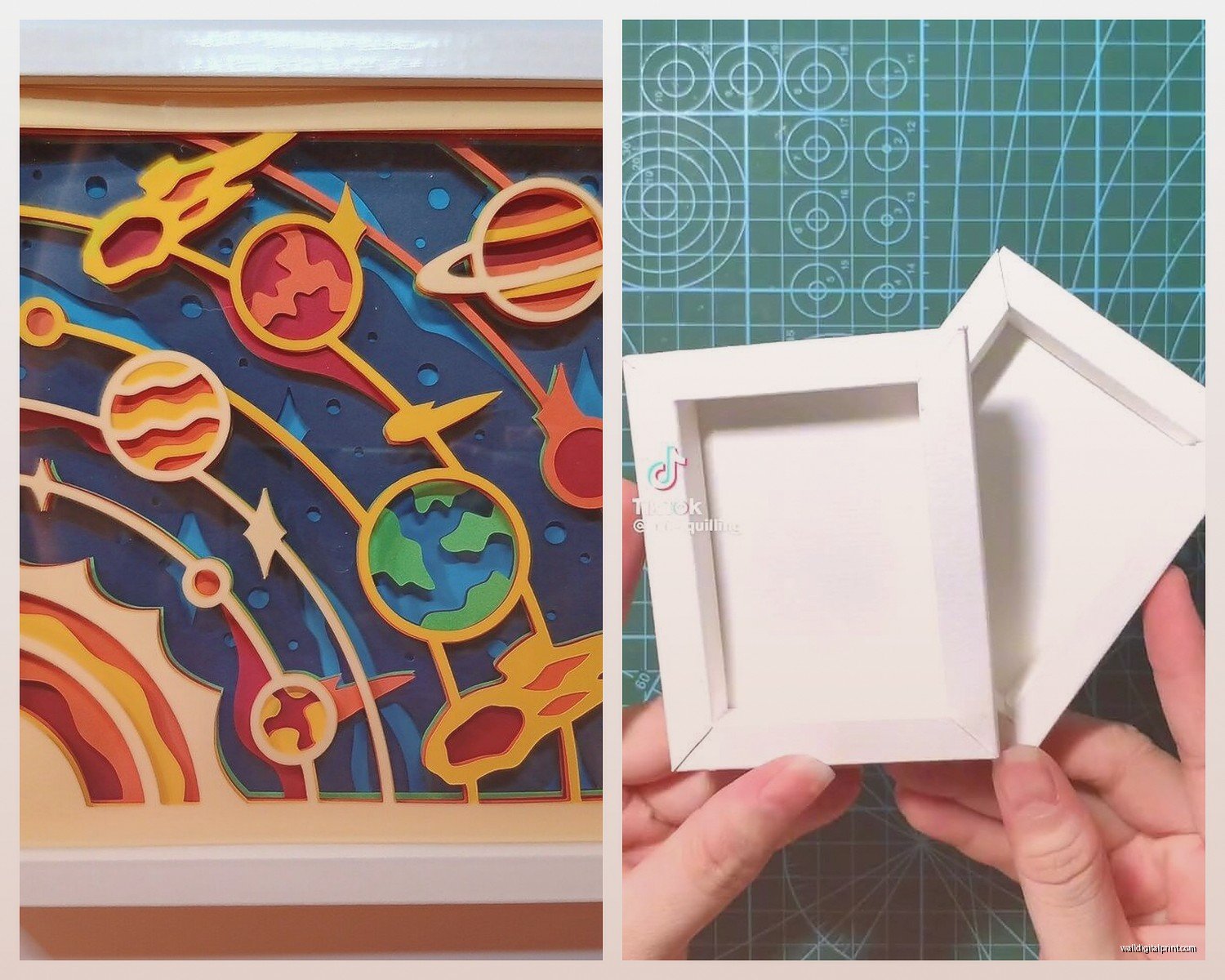 Shadow Box Paper Wall Art: 3D Layered Frame Designs
