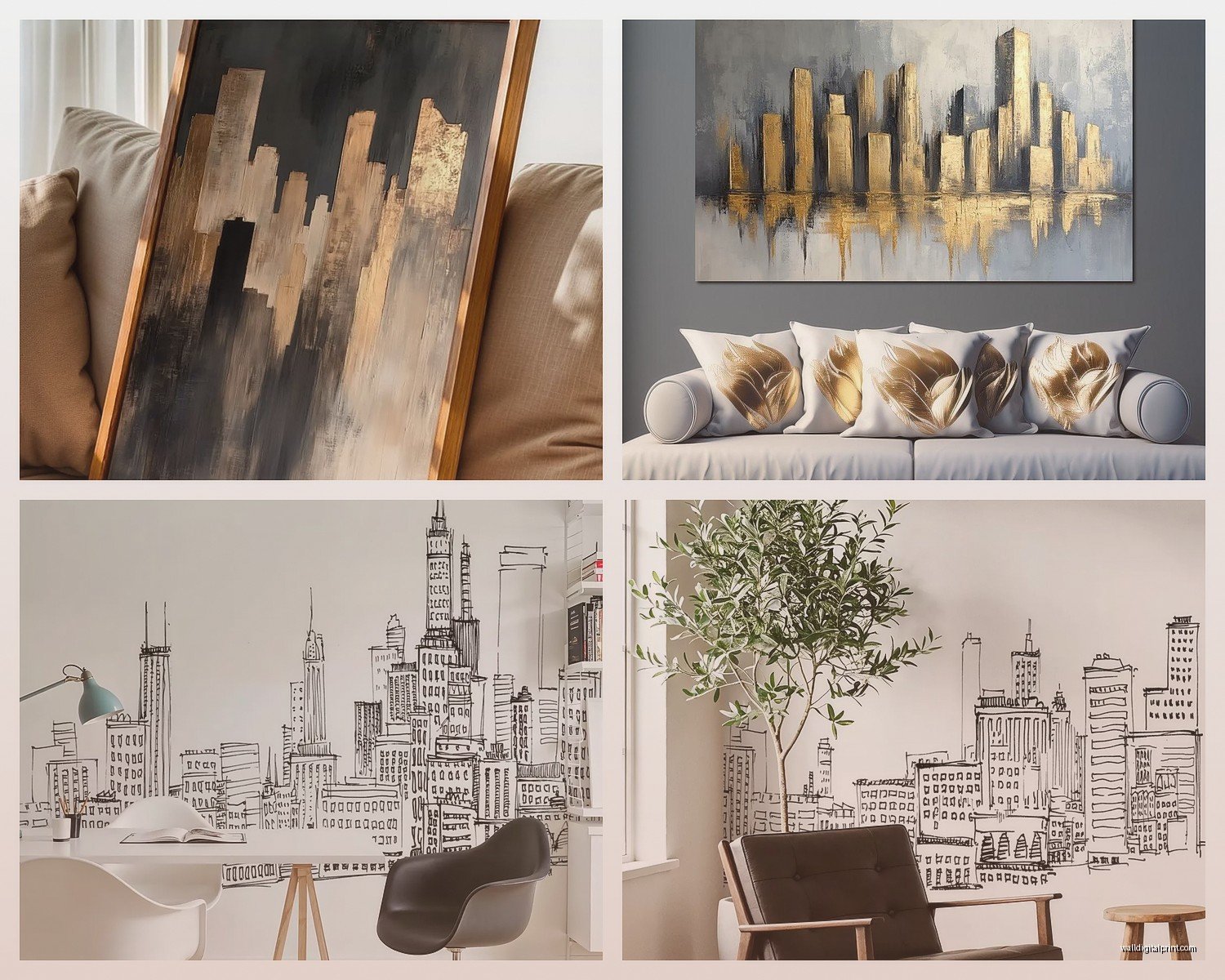 Skyline Wall Art: City Silhouette Architecture