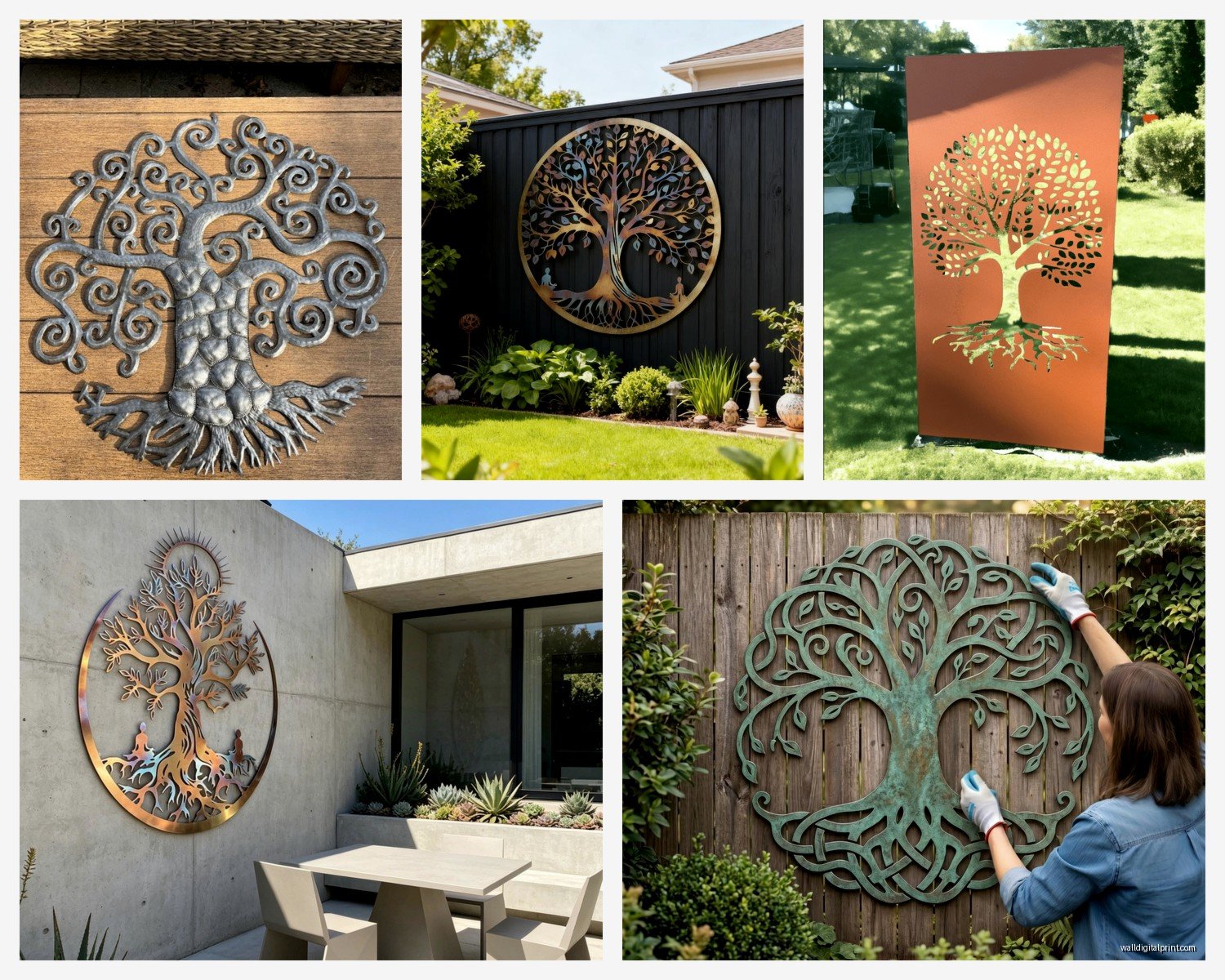 Tree of Life Outdoor Wall Art: Weather-Resistant Sculptures