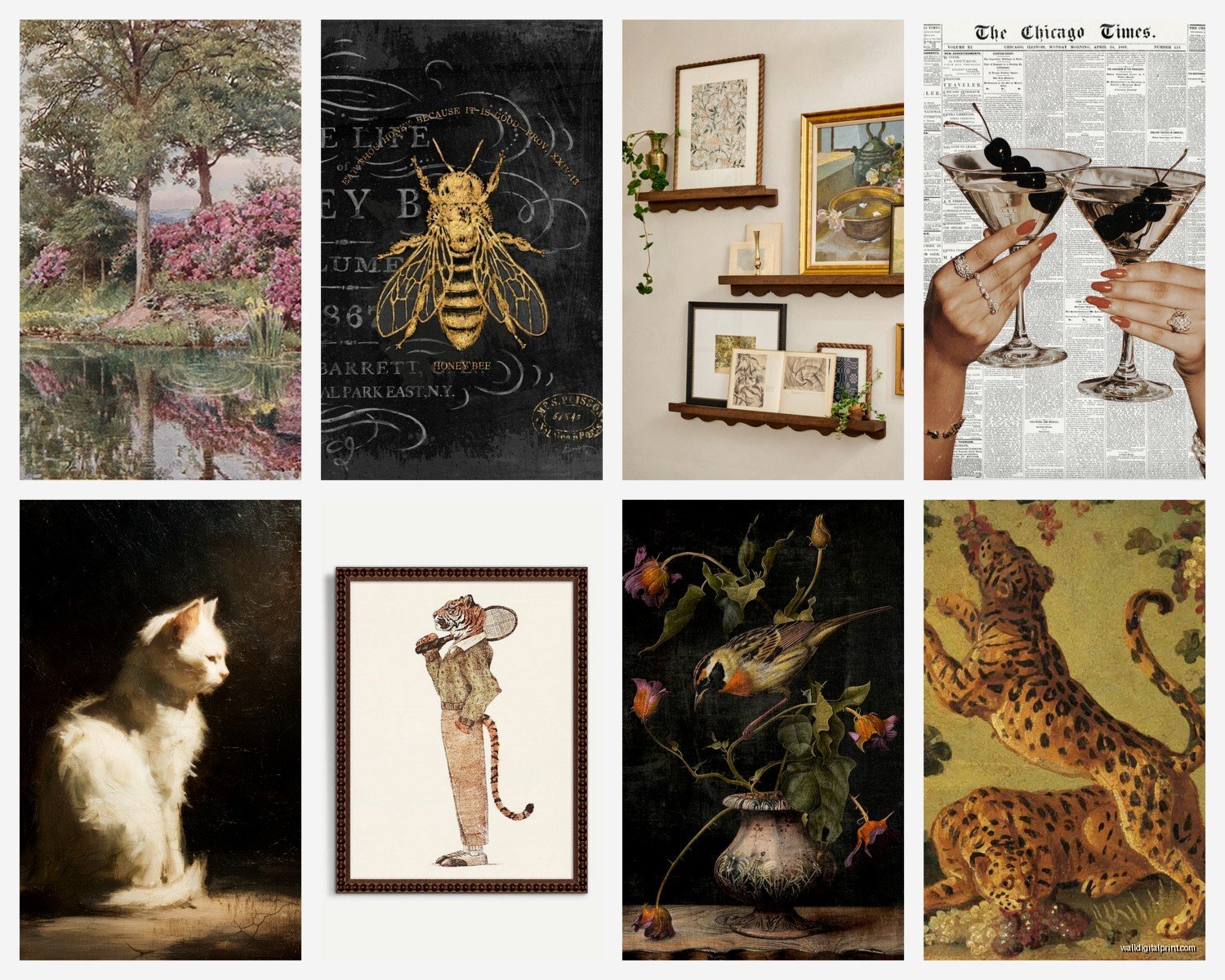 Vintage Wall Art: Retro Antique Nostalgic Classic Designs
