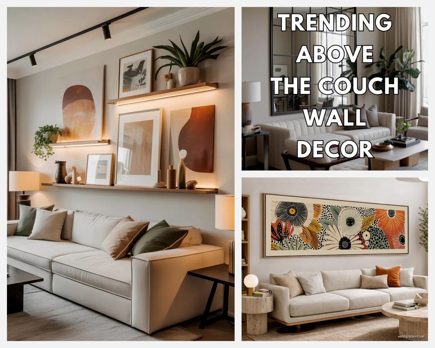 Wall Art Behind Sofa: Above Couch Focal Point Placement