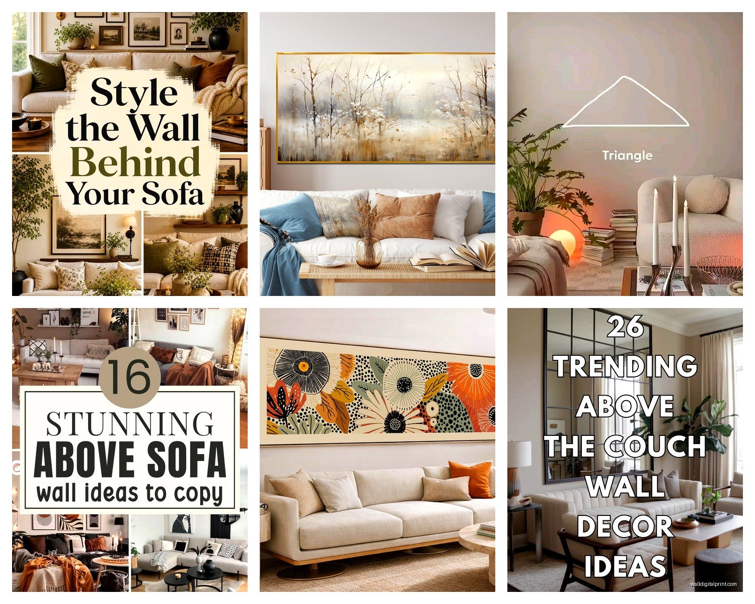 Wall Art Behind Sofa: Above Couch Focal Point Placement