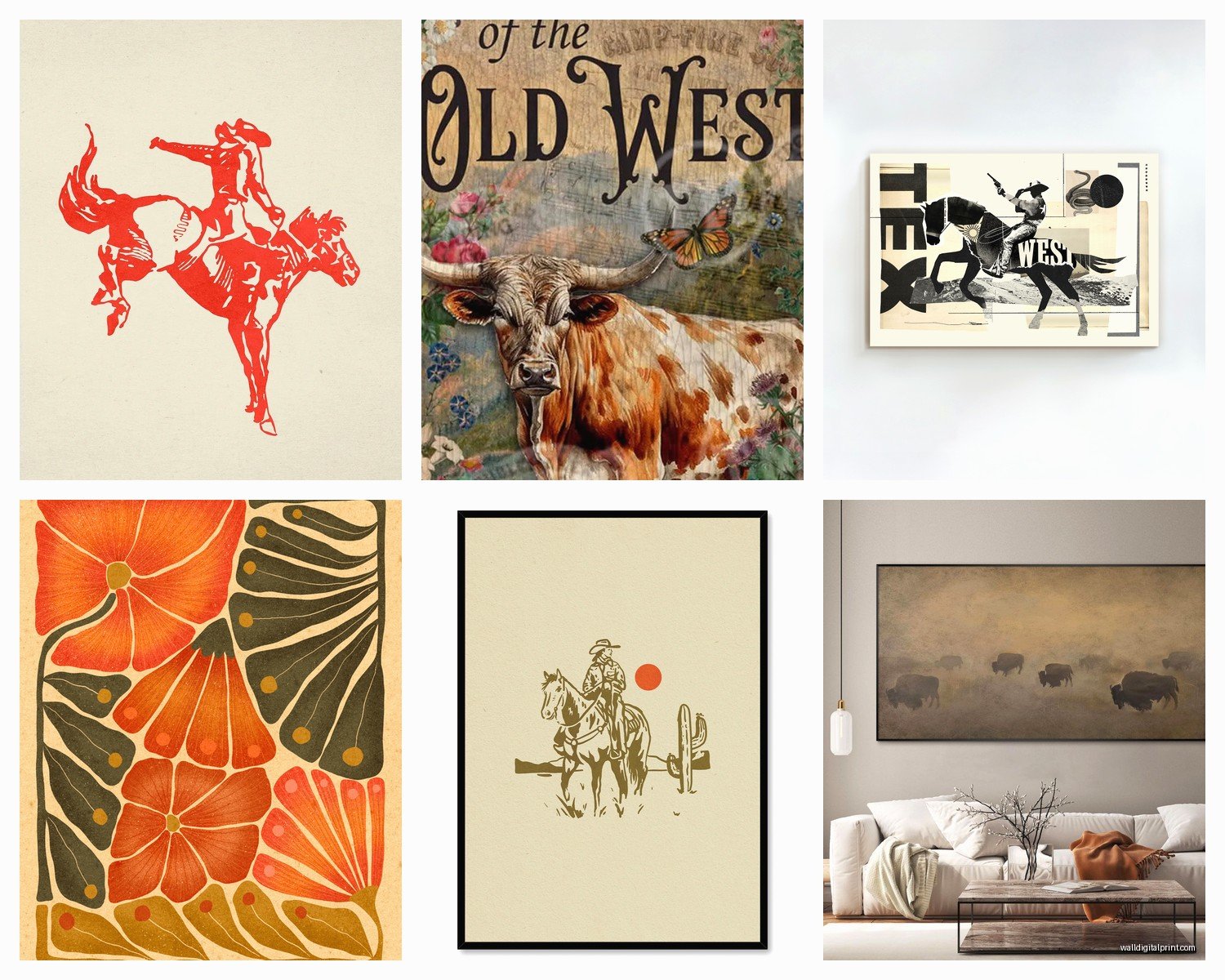 Western Wall Art: Cowboy Ranch Southwest Decor