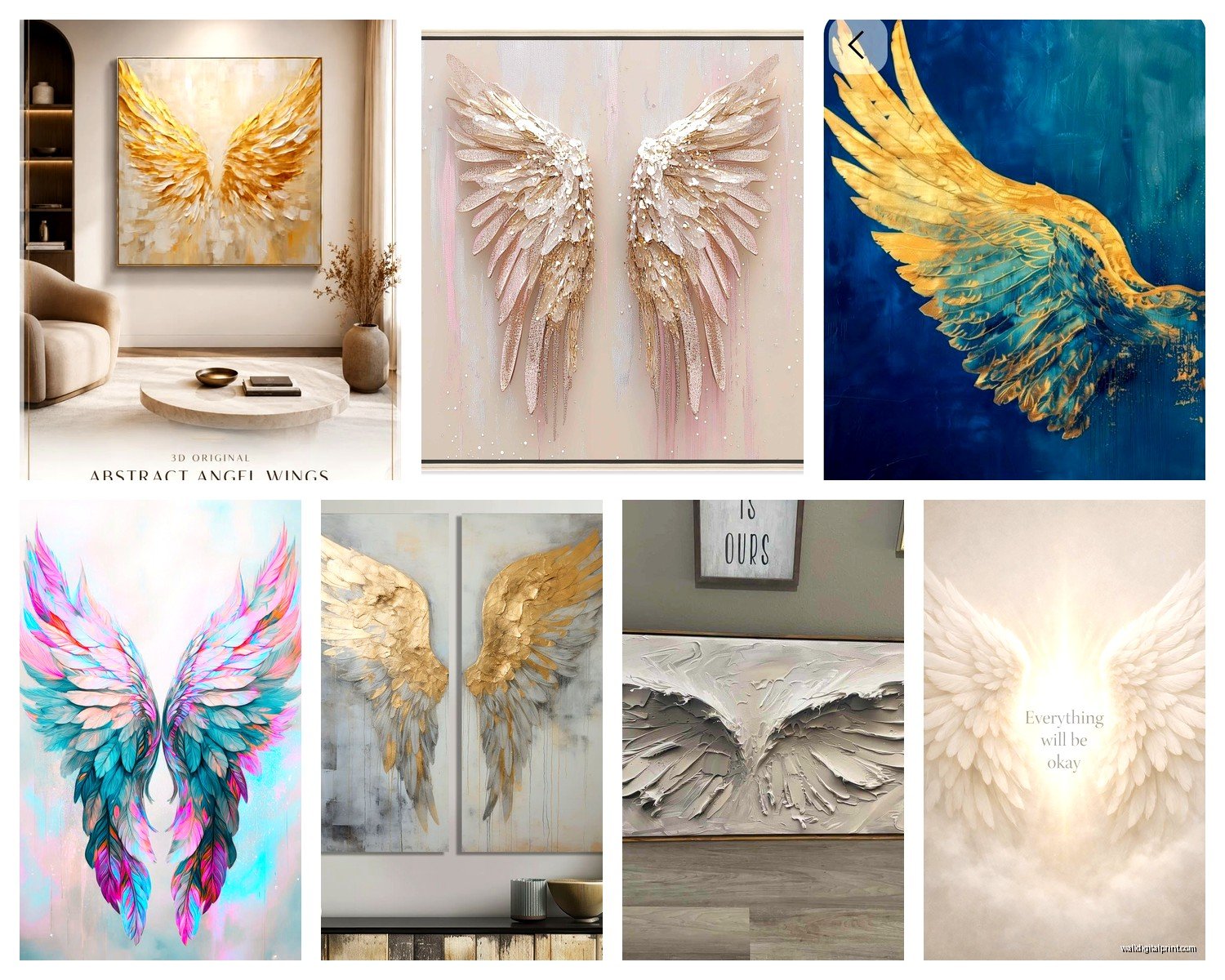 Wings Wall Art: Angel & Bird Wing Symbolic Designs