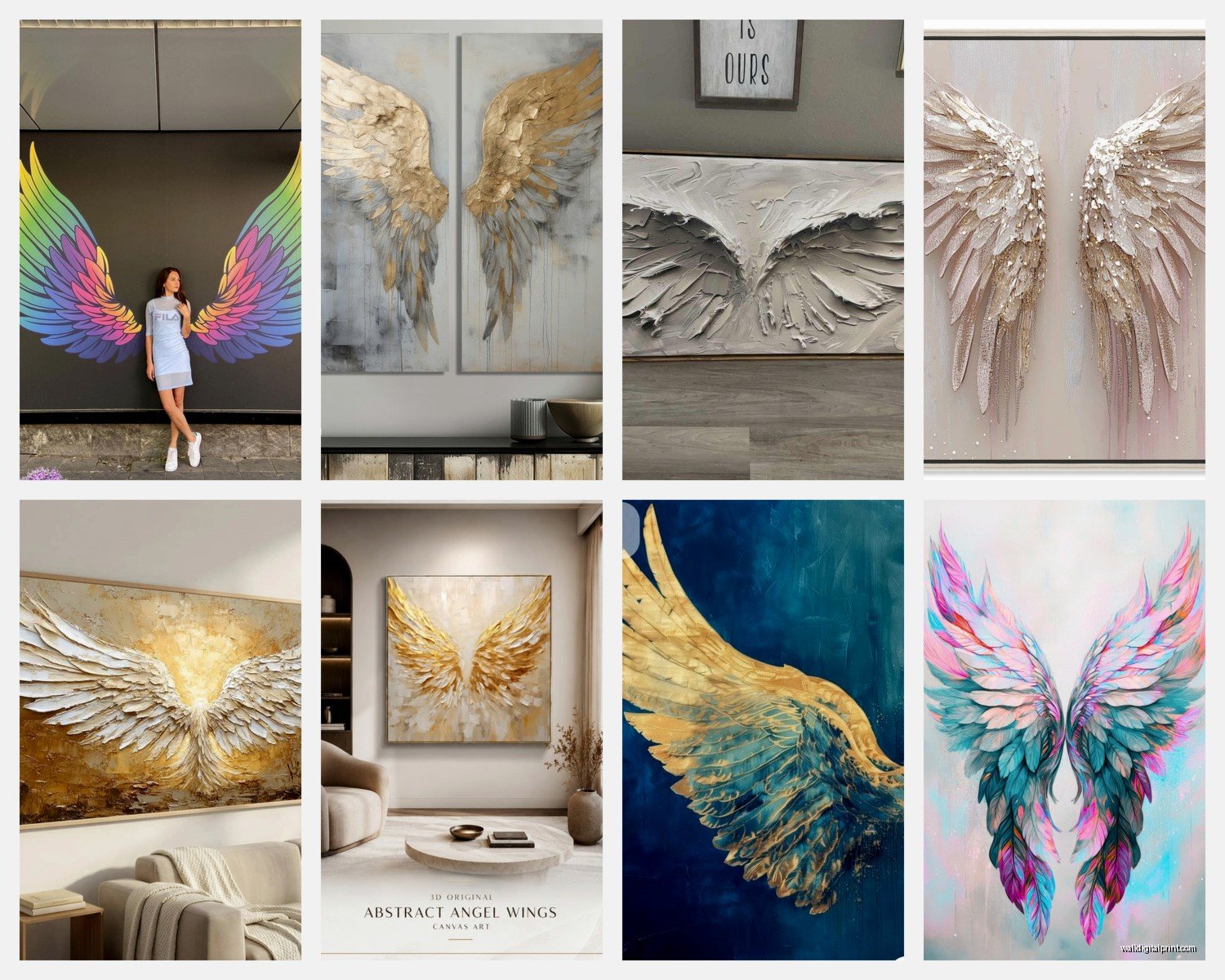Wings Wall Art: Angel & Bird Wing Symbolic Designs