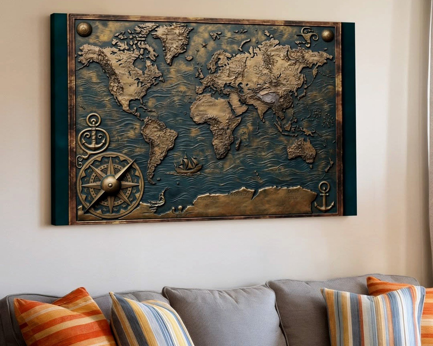 World Wall Art: Global Maps & Travel Decor