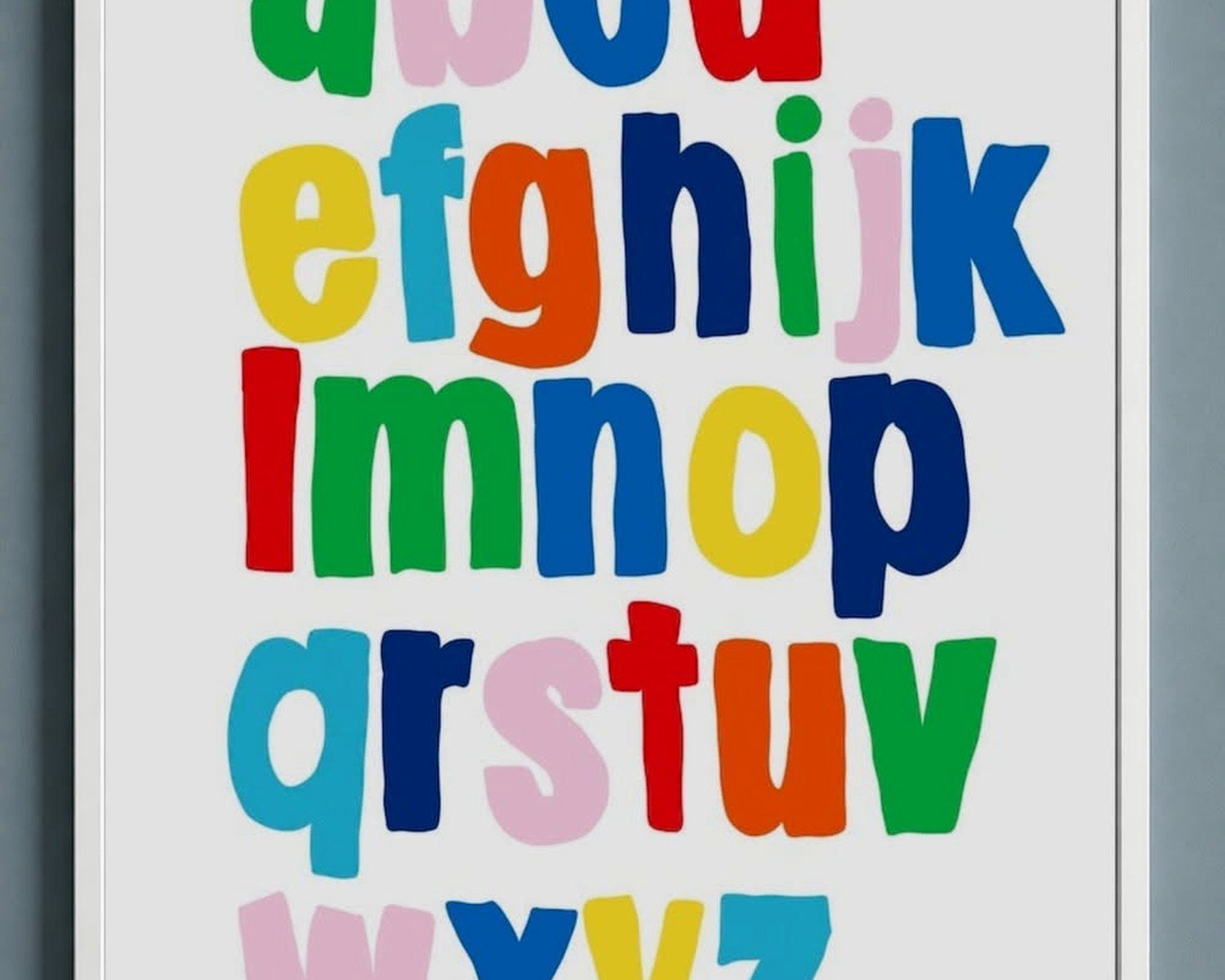 Alphabet Wall Art: ABC Learning Educational Kids Decor