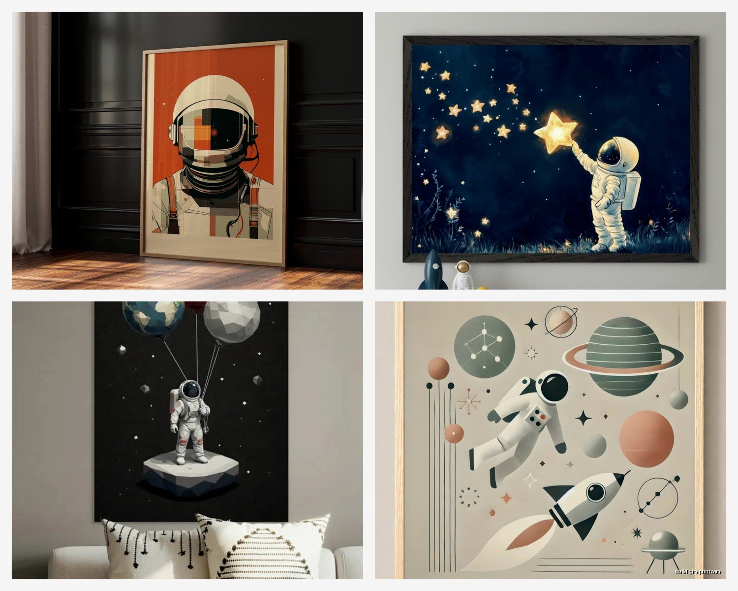Astronaut Wall Art: Space Exploration NASA Decor