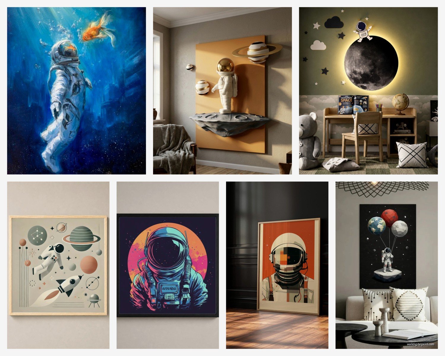 Astronaut Wall Art: Space Exploration NASA Decor