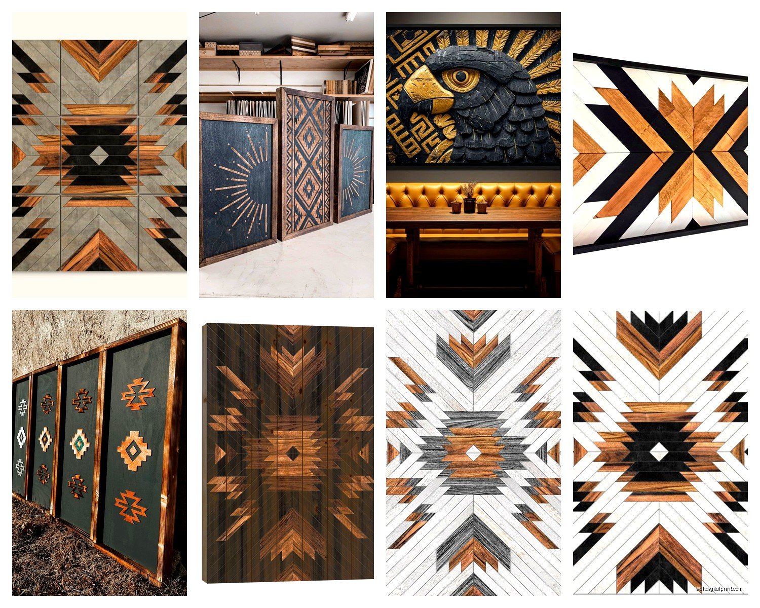 Aztec Wood Wall Art: Mexican Indigenous Tribal Carvings