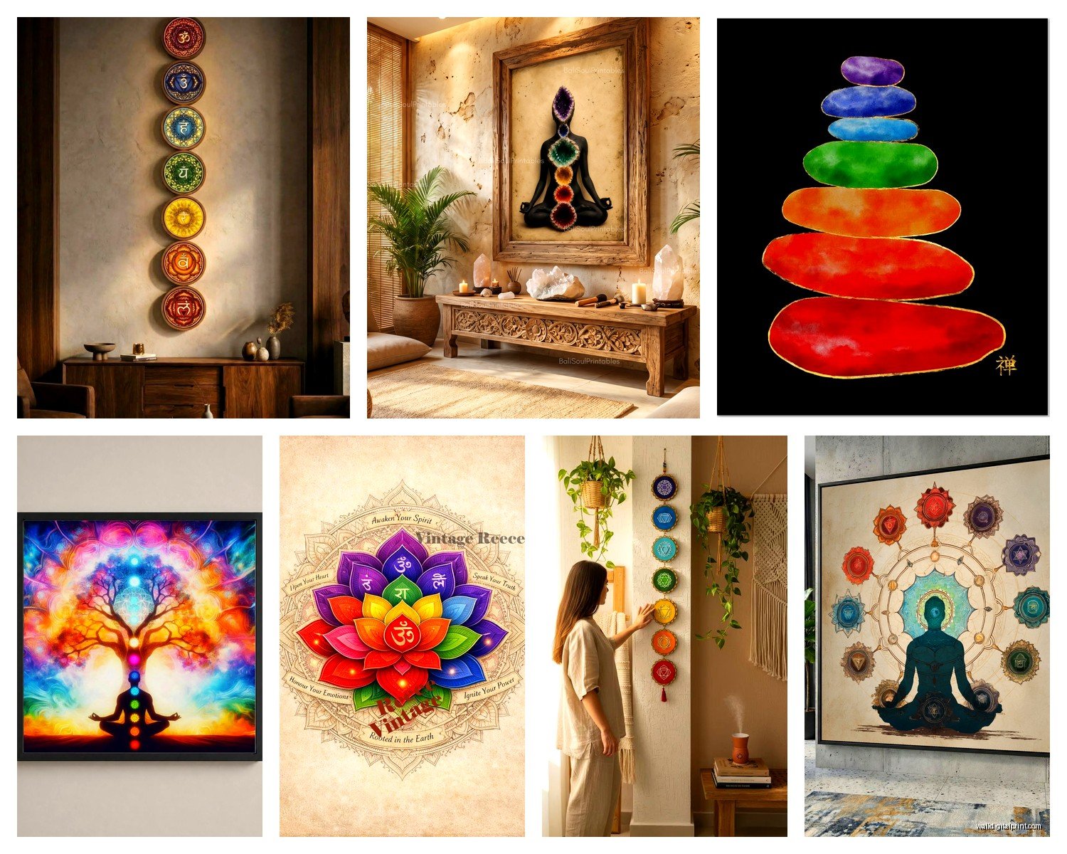 Chakra Wall Art: Energy Centers Spiritual Healing Decor