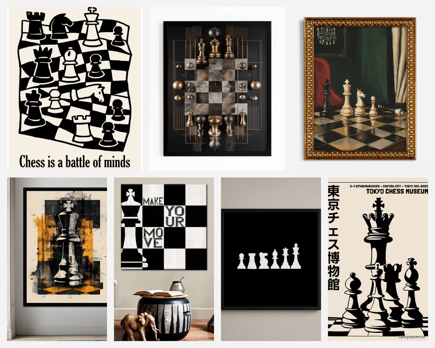 Chess Wall Art: Strategic Board Game Intelligence Decor