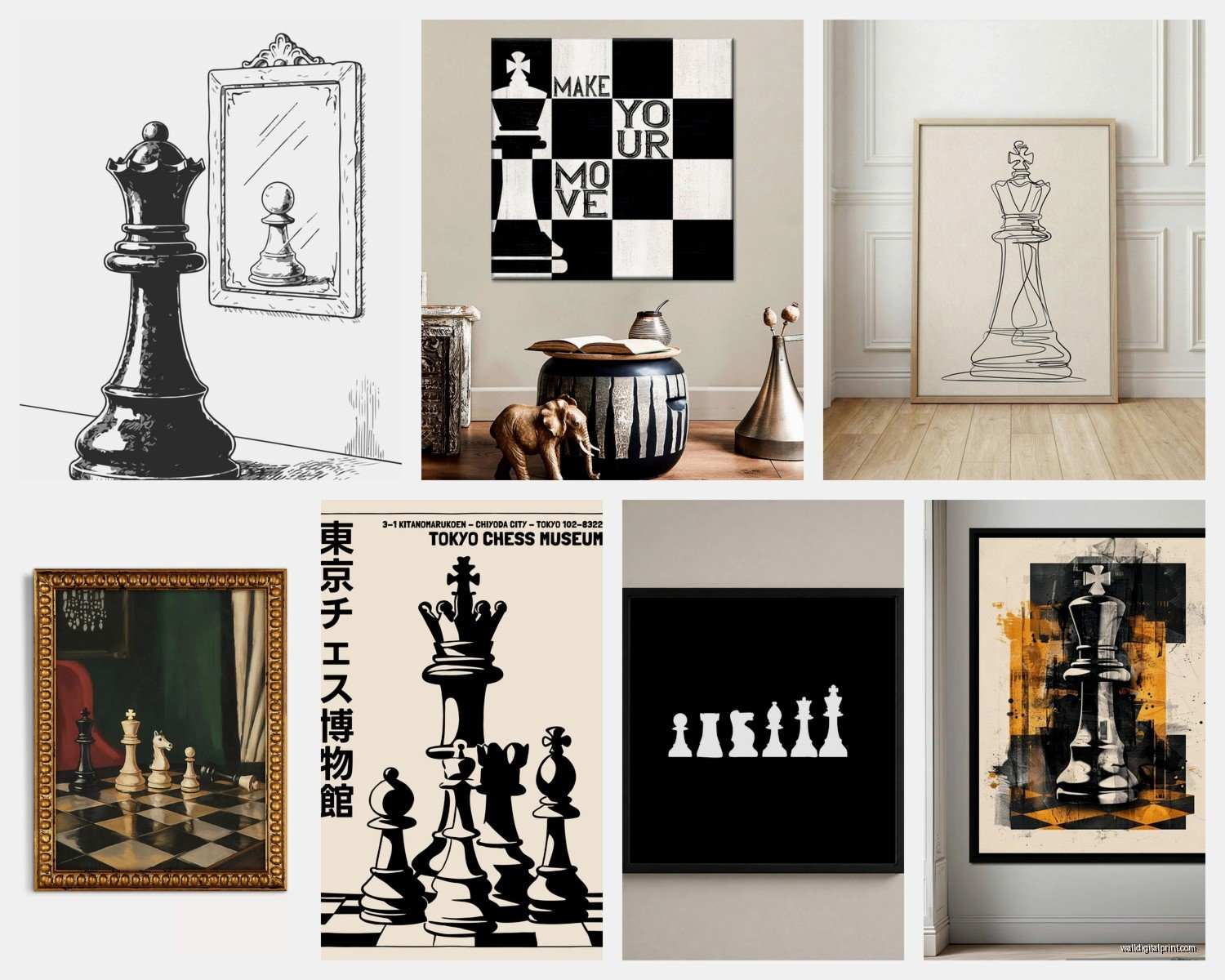 Chess Wall Art: Strategic Board Game Intelligence Decor