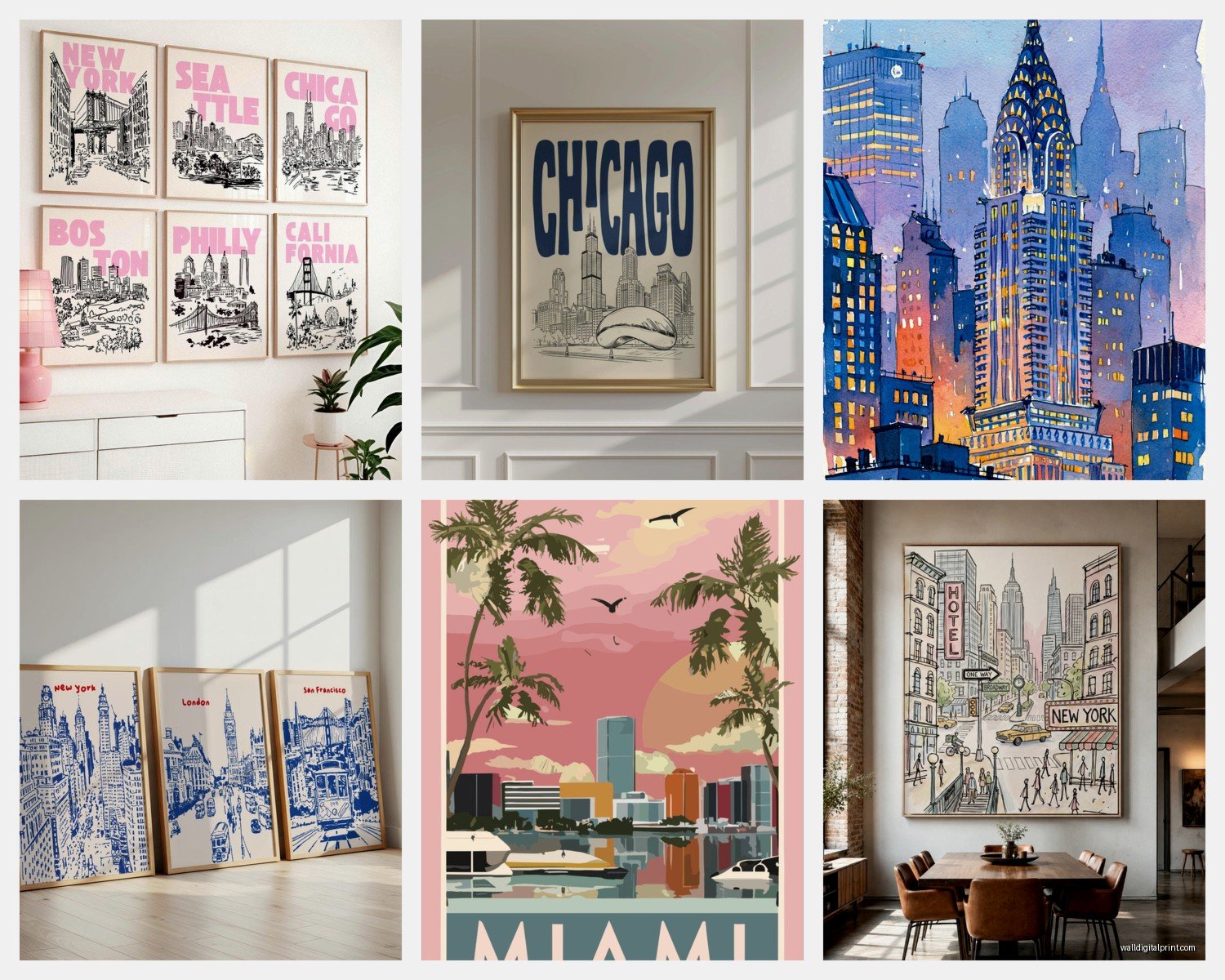City Wall Art: Urban Skyline Architecture Photography