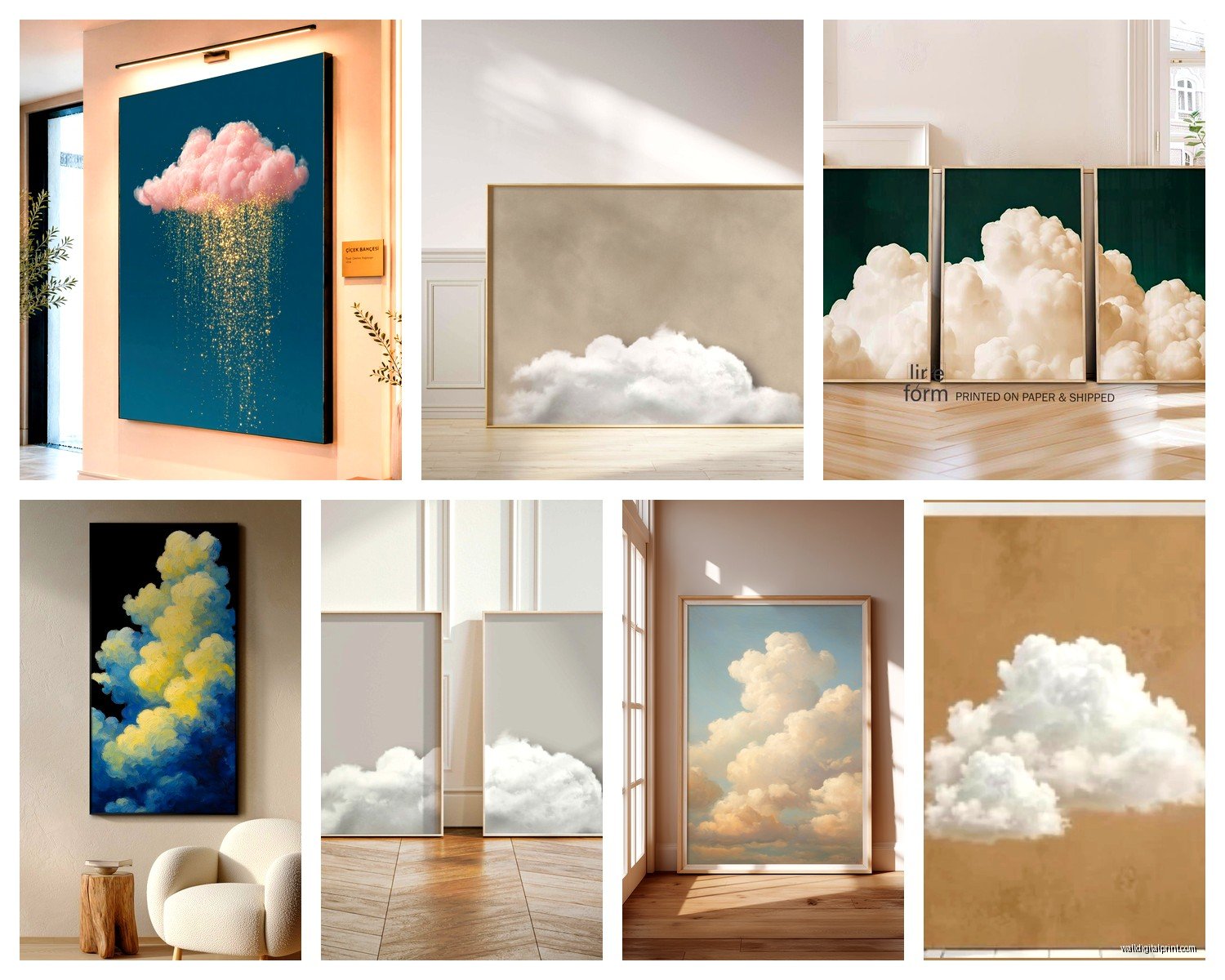 Cloud Wall Art: Sky Weather Fluffy Dreamy Designs