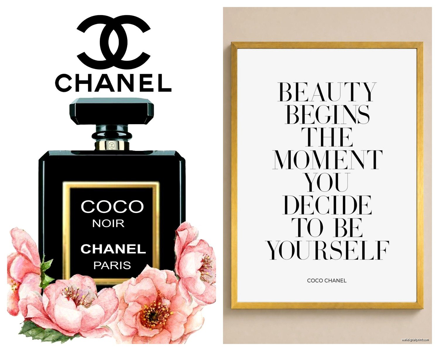 Coco Chanel Wall Art: Fashion Icon Designer Quote Decor