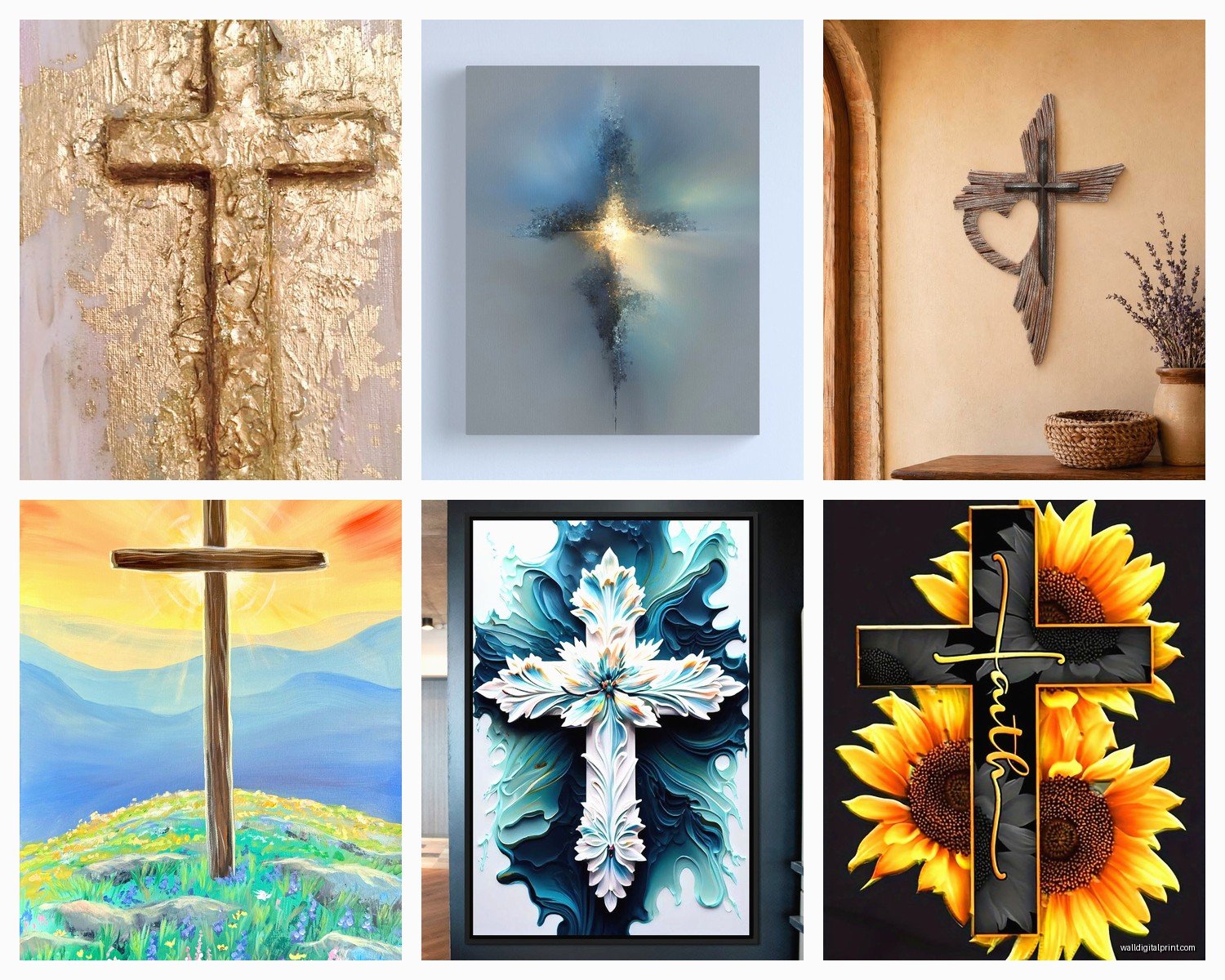 Cross Wall Art: Christian Religious Faith Symbol Decor