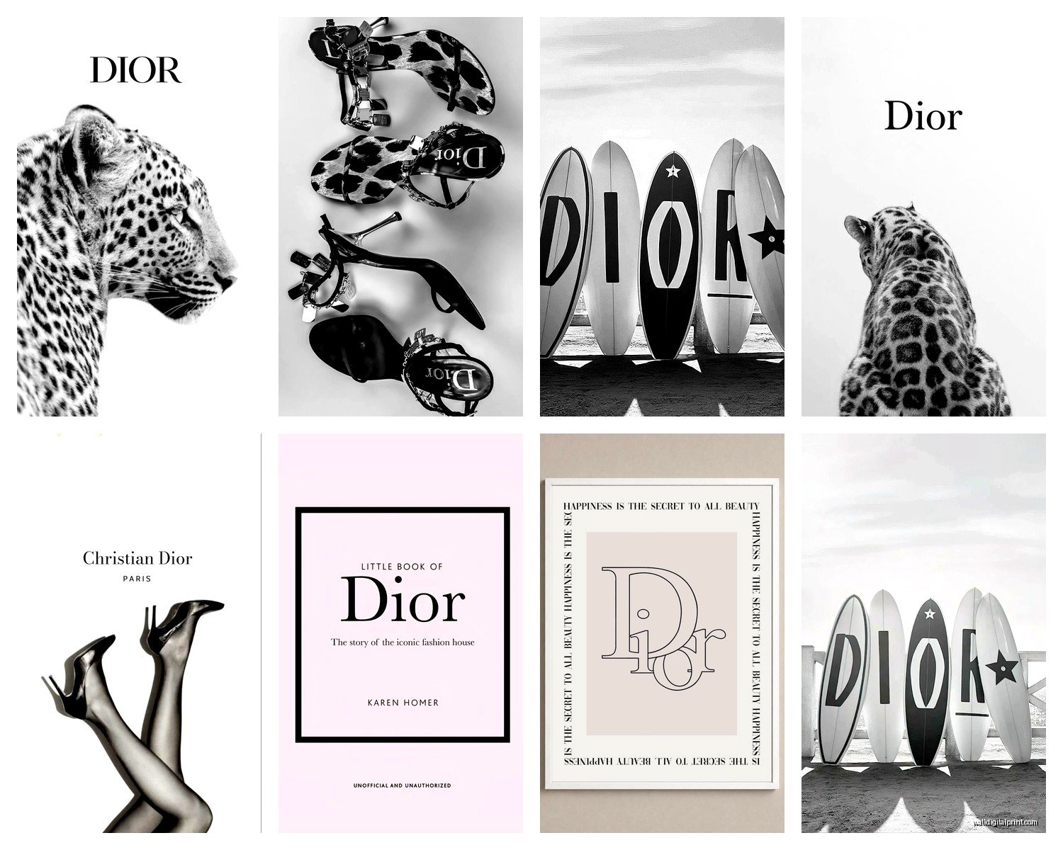 Dior Wall Art: Fashion Designer Brand Luxury Decor