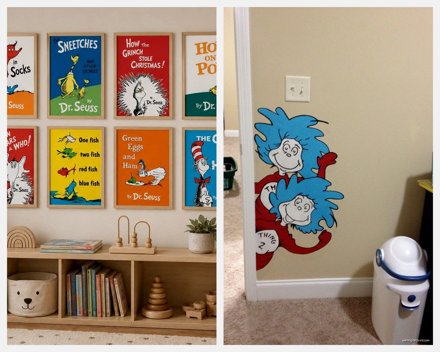 Dr Seuss Wall Art: Children's Book Character Nursery Decor