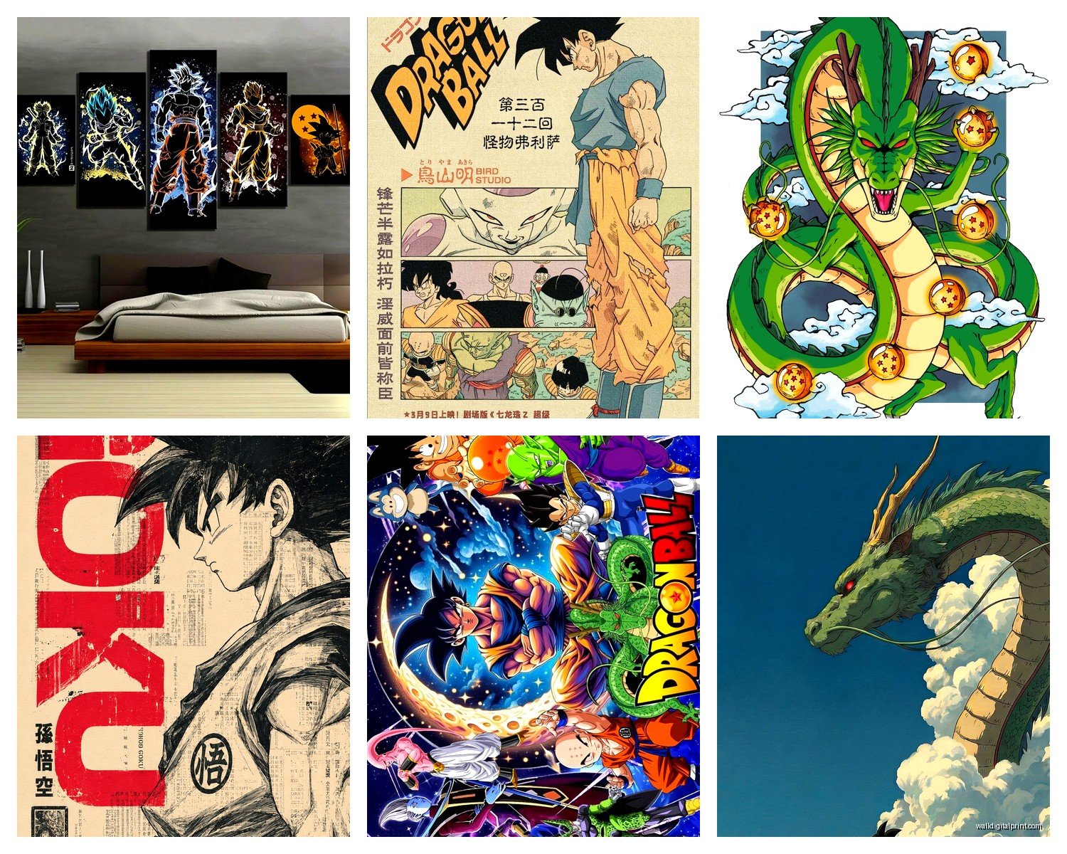 Dragon Ball Z Wall Art: Anime Manga Character Decor