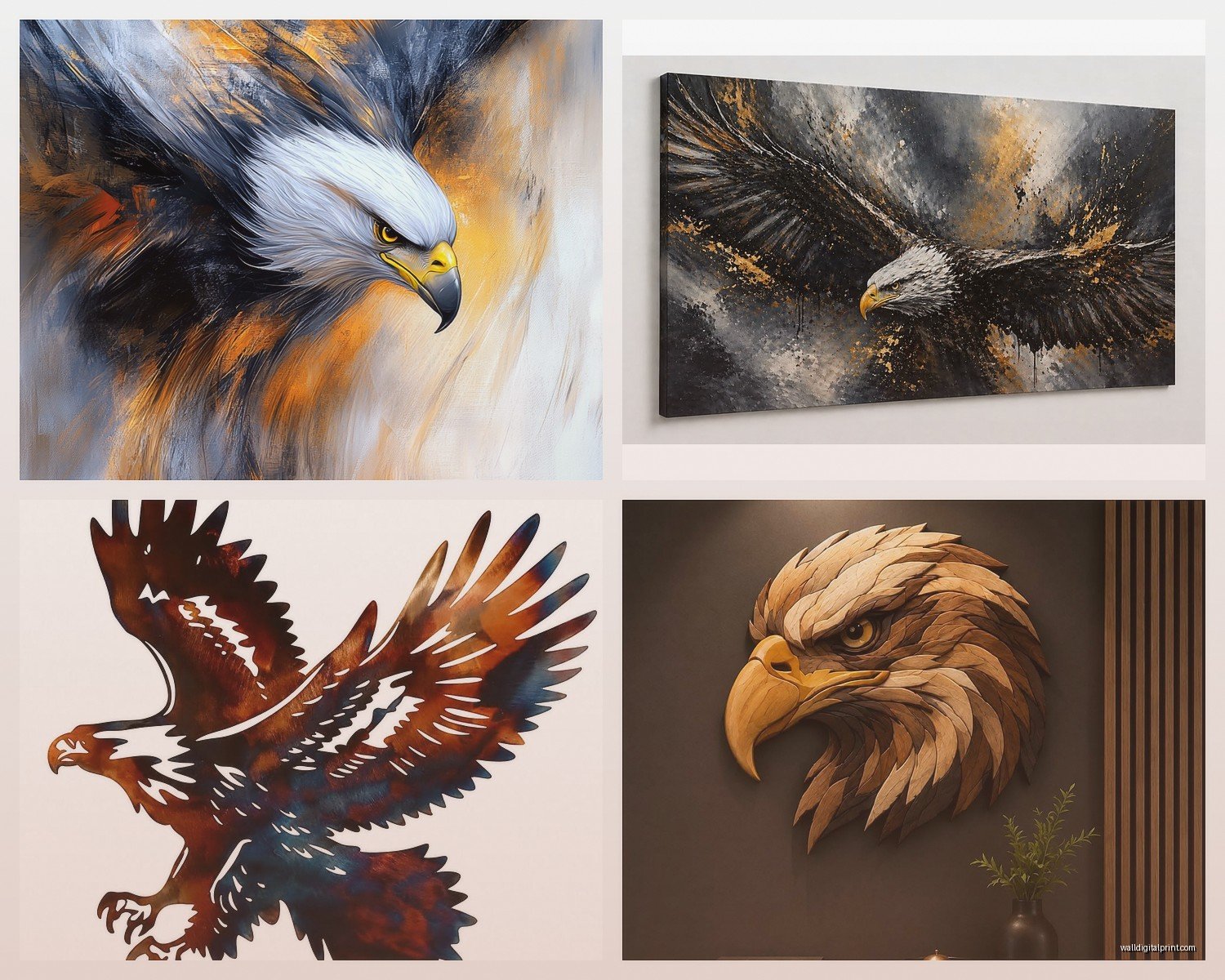 Eagle Wall Art: Bald Eagle American Patriotic Bird