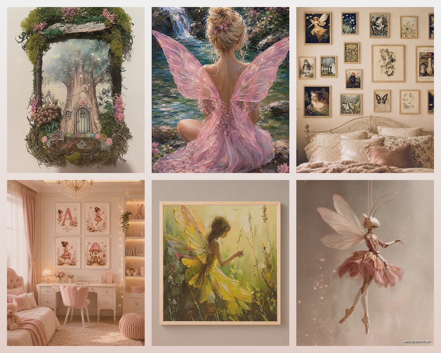 Fairy Wall Art: Magical Fantasy Woodland Creature Decor