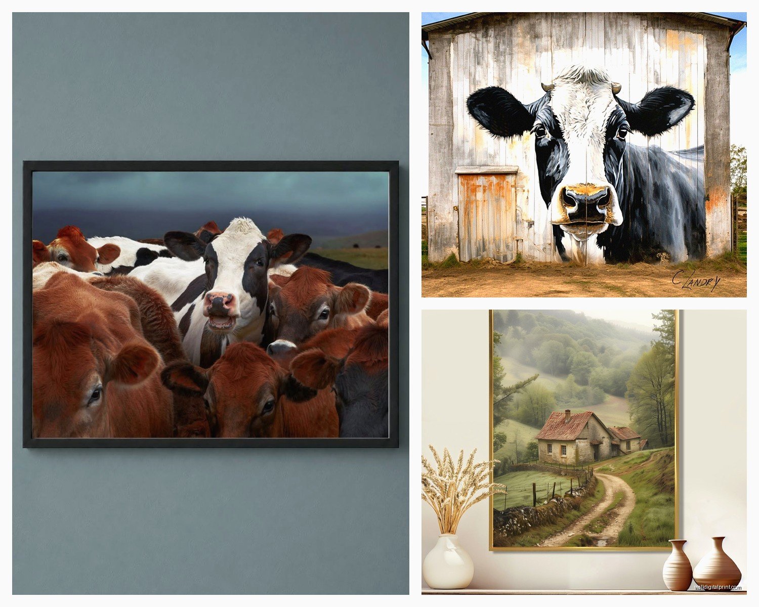 Farm Wall Art: Agriculture Barnyard Rural Country Decor