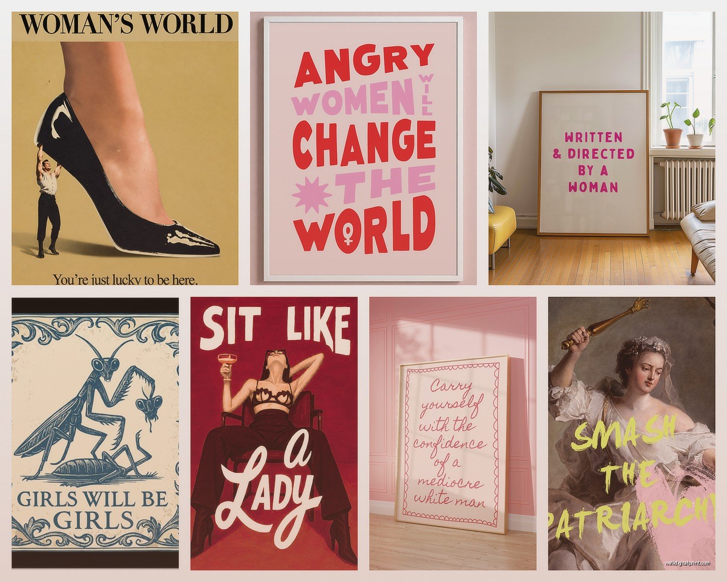 Feminist Wall Art: Women's Rights Empowerment Decor