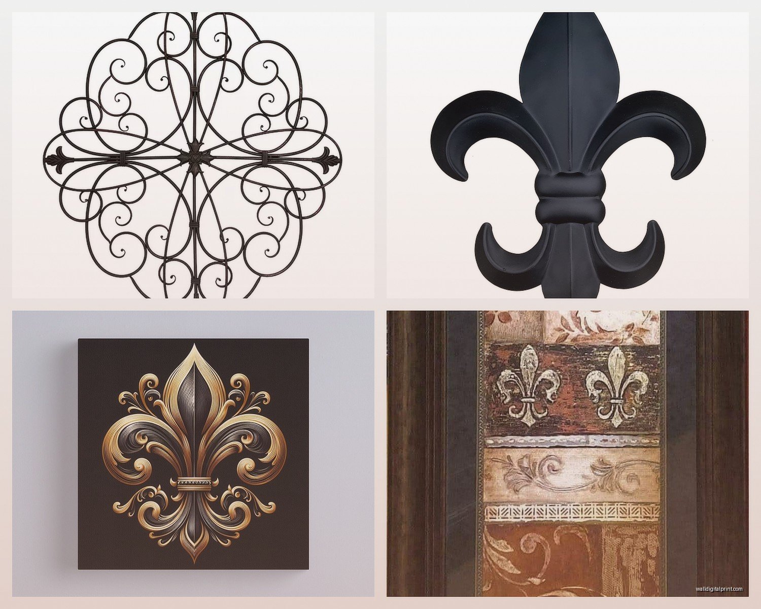 Fleur de Lis Wall Art: French Royal Symbol Elegant Decor