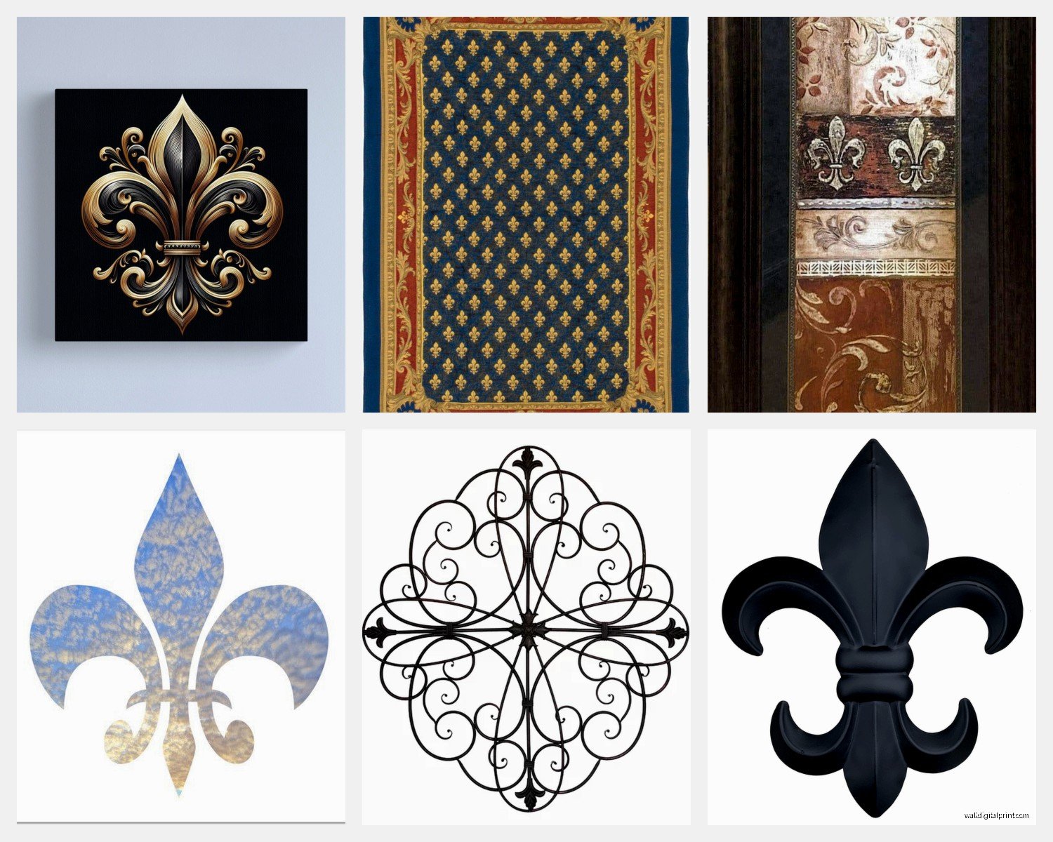 Fleur de Lis Wall Art: French Royal Symbol Elegant Decor