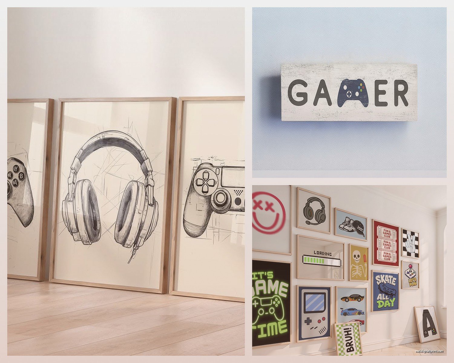 Gamer Wall Art: Video Game Controller Geek Decor