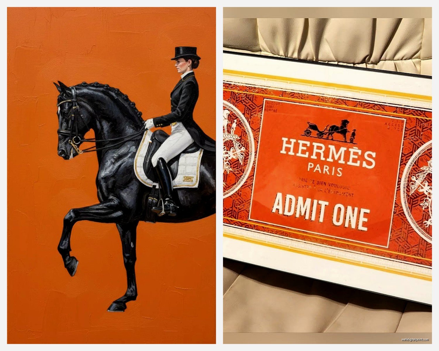 Hermes Wall Art: Luxury Fashion Brand Designer Decor