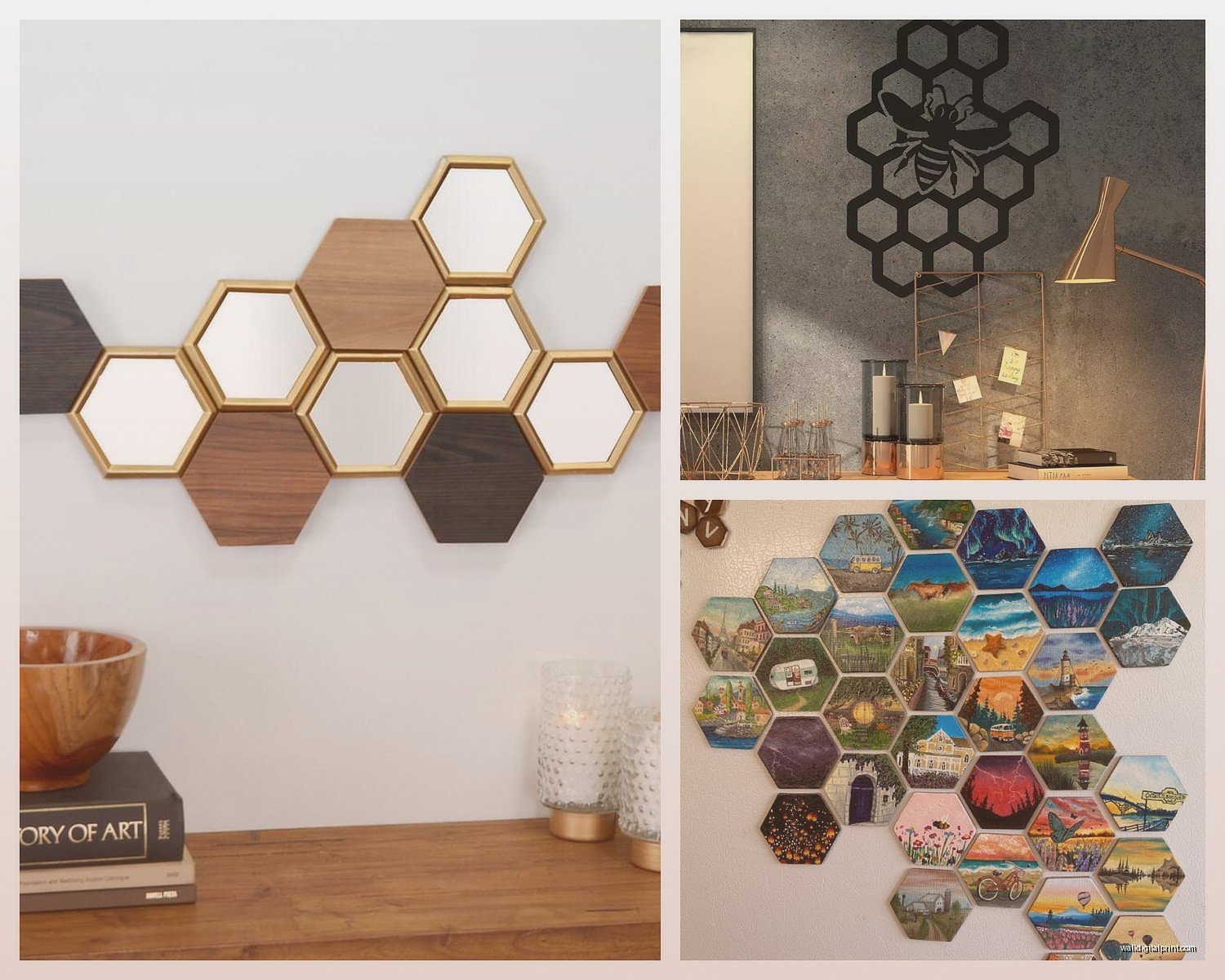 Honeycomb Wall Art: Geometric Hexagon Pattern Designs