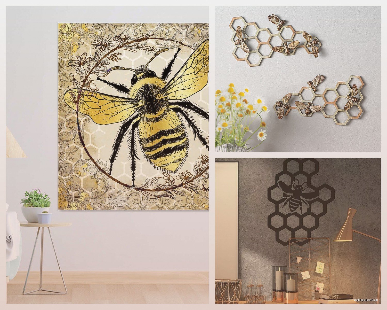 Honeycomb Wall Art: Geometric Hexagon Pattern Designs