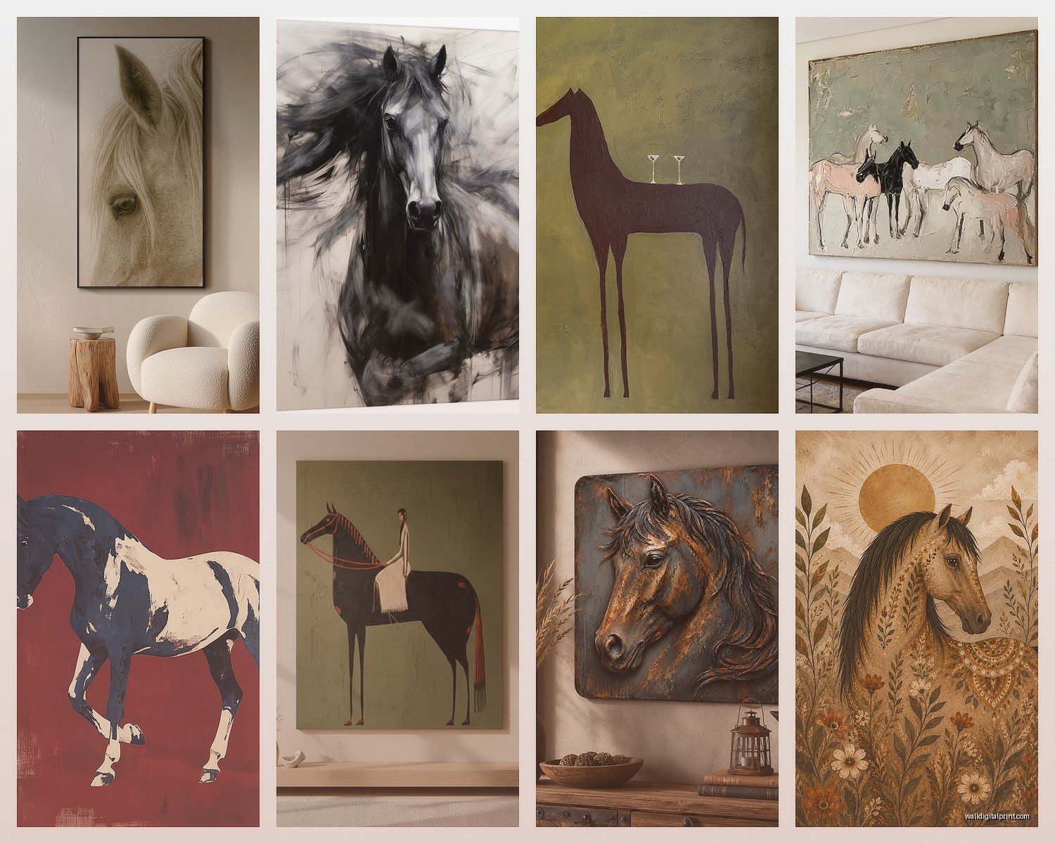 Horse Wall Art: Equestrian Stallion Mare Photography