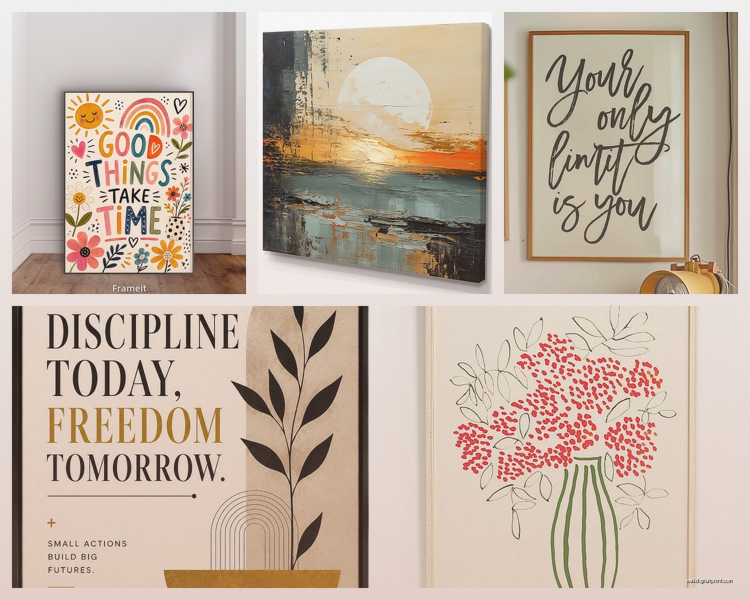 Inspirational Wall Art: Motivational Quote Uplifting Designs