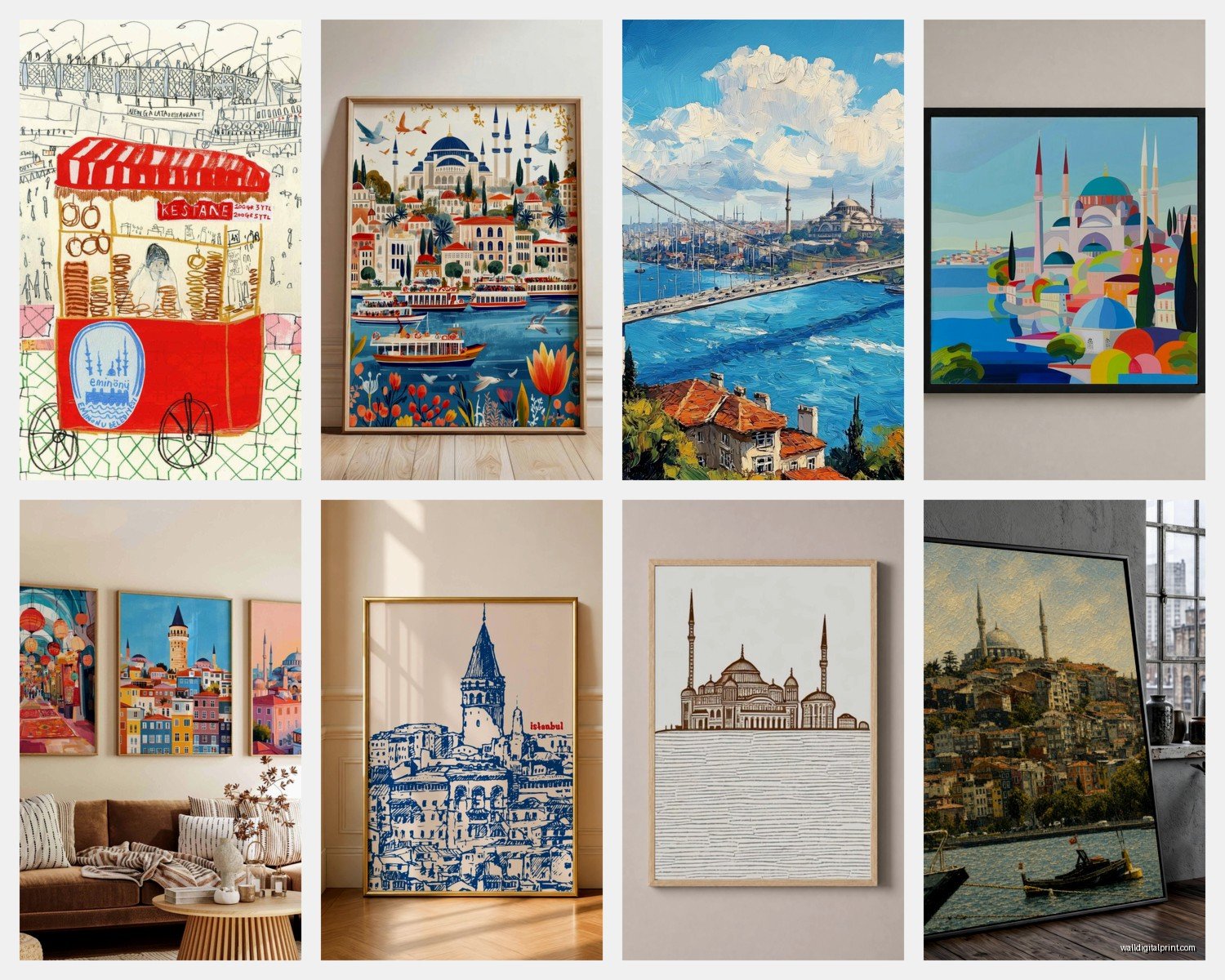 Istanbul Wall Art: Turkish City Architecture Photography