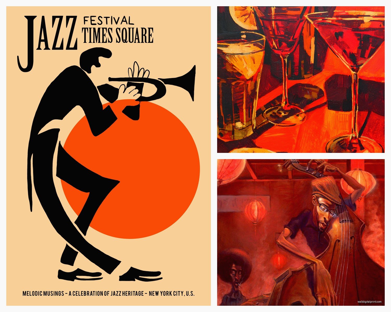 Jazz Wall Art: Music Genre Blues Saxophone Instrument