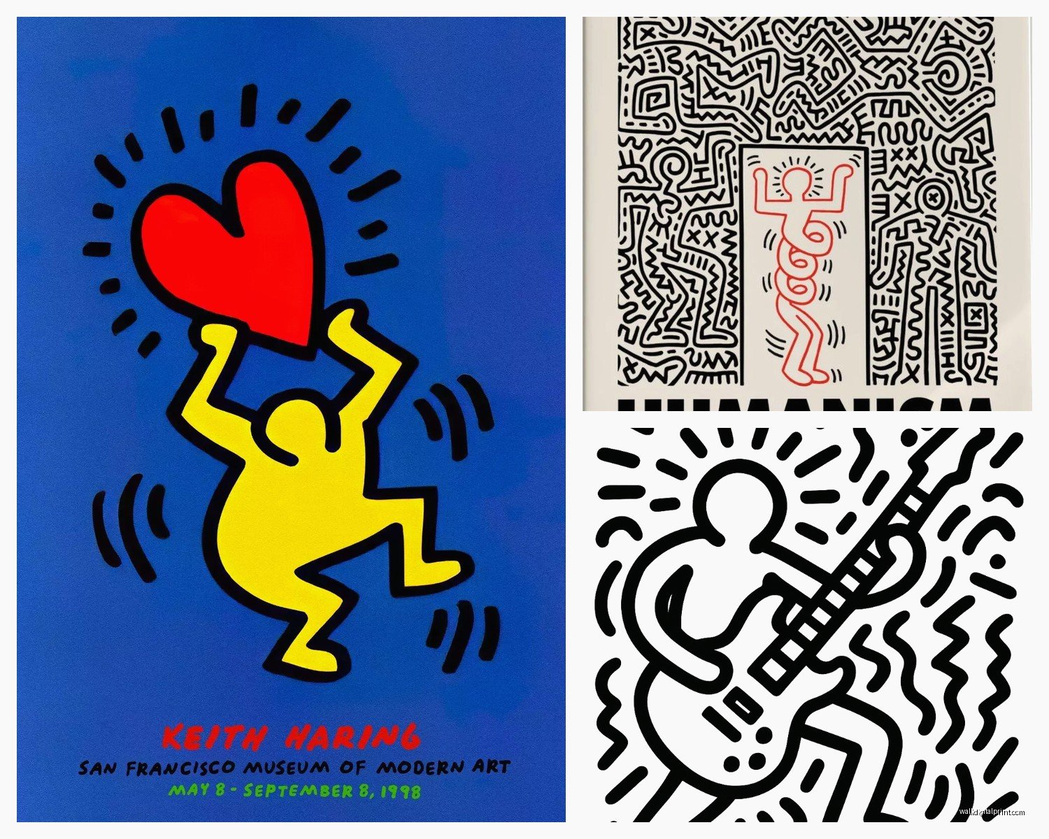 Keith Haring Wall Art: Pop Art Street Artist Figures