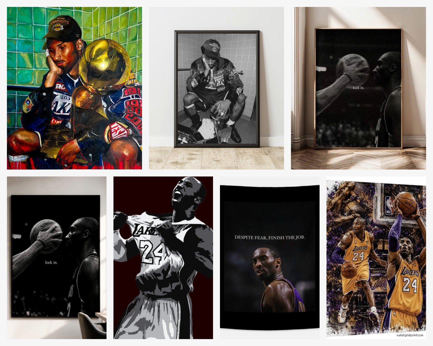 Kobe Wall Art: Basketball Legend Lakers Sports Icon