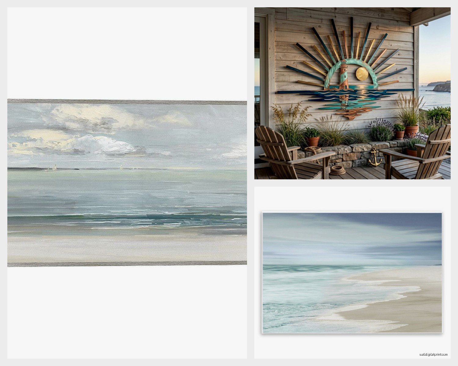 Large Beach Wall Art: Oversized Coastal Ocean Designs