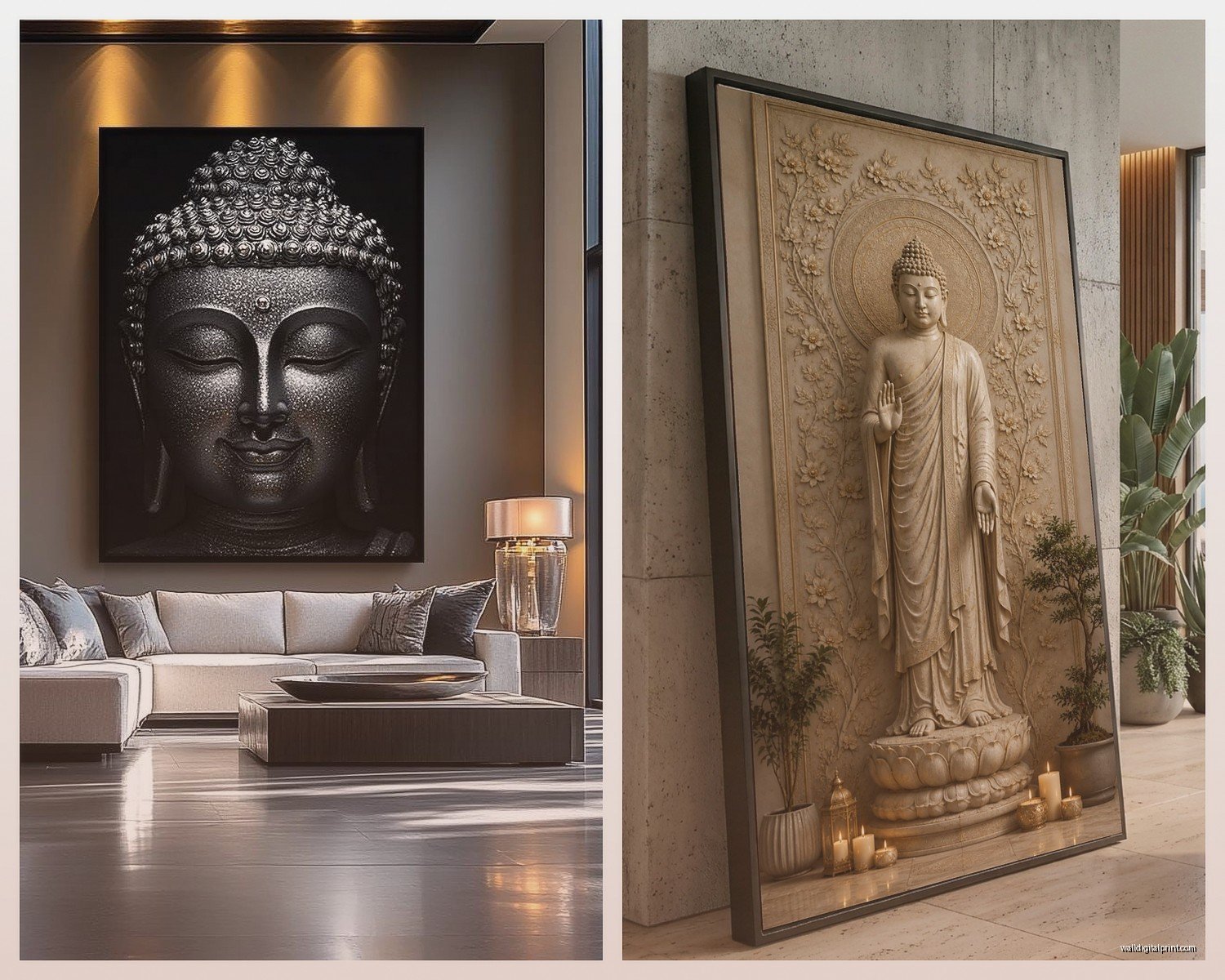 Large Buddha Wall Art: Oversized Zen Meditation Designs